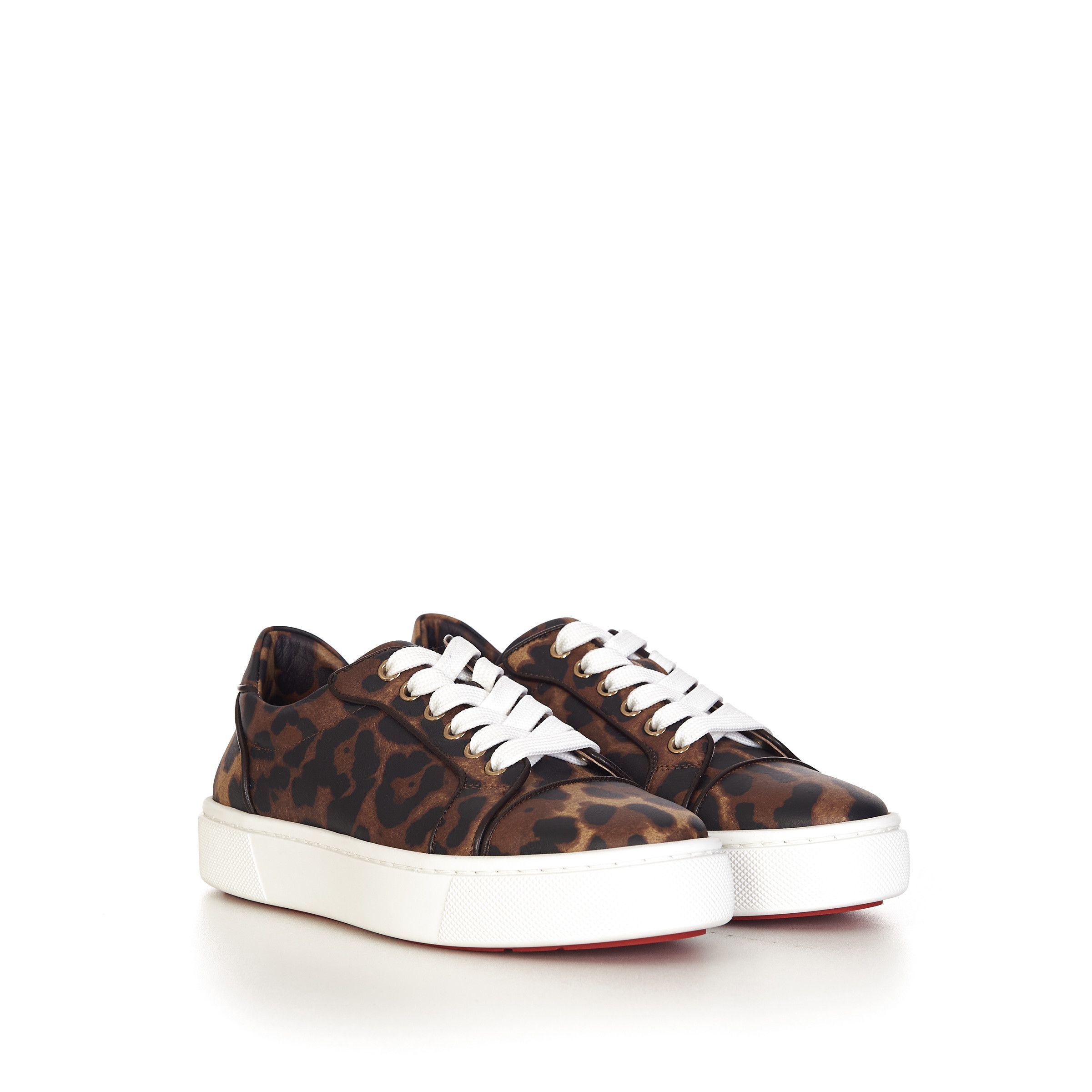 Christian Louboutin Lowtop Sneakers Vieirissima Orlato In Leopard Pattern Size US 5.5 / IT 35.5 - 1 Thumbnail