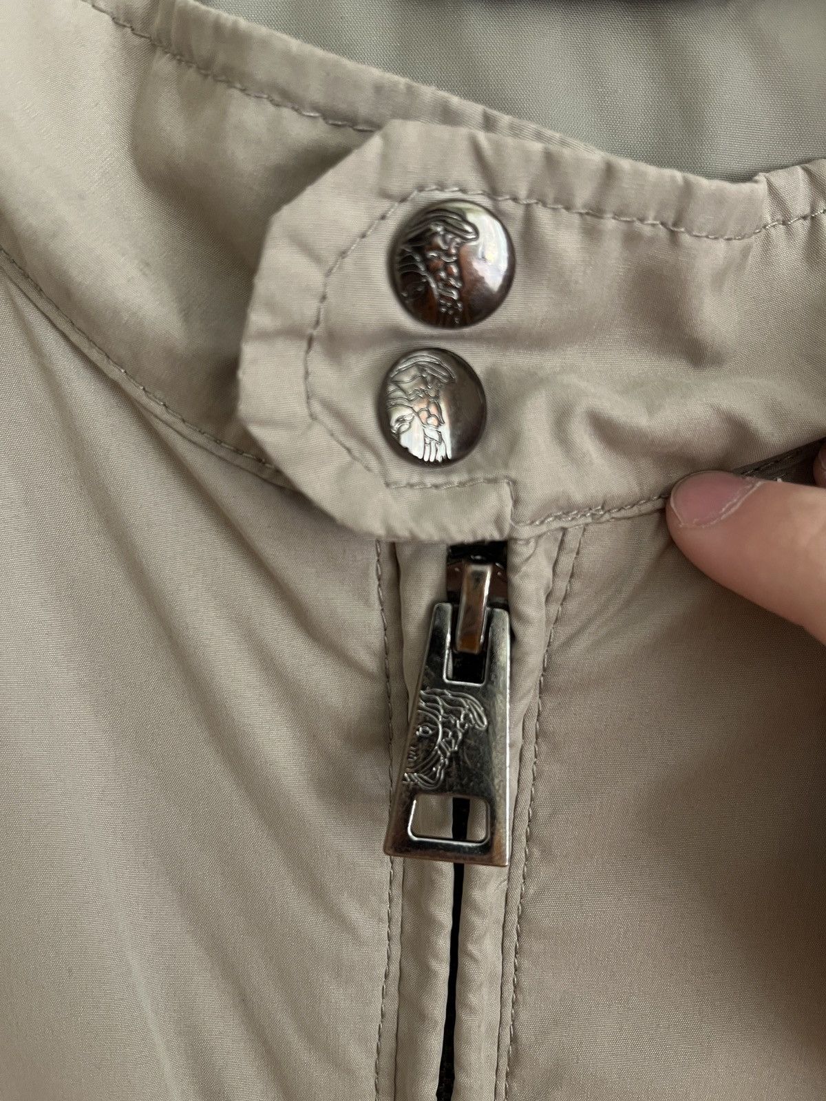 Versace Versace Collection Taupe Bomber Jacket - Size 48 Size M / US 6-8 / IT 42-44 - 17 Thumbnail