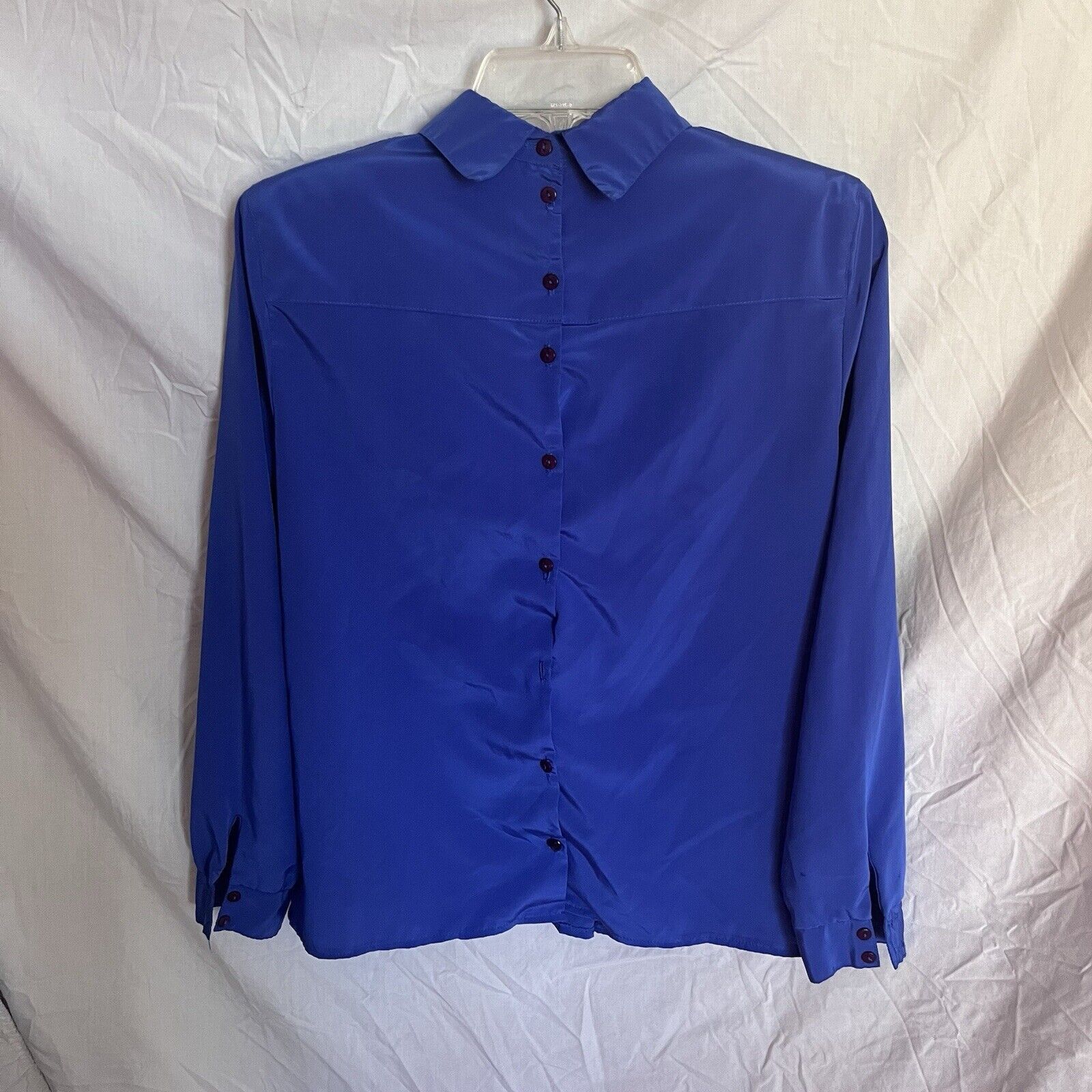 Other City Girl Vintage Button Back Pleated Collared Shirt Size M / US 6-8 / IT 42-44 - 2 Thumbnail