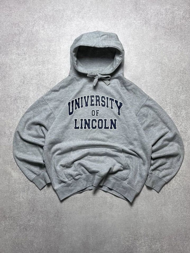 Vintage Vintage University Of Lincoln Boxy Hoodie Y2K L Size US L / EU 52-54 / 3 - 1 Thumbnail