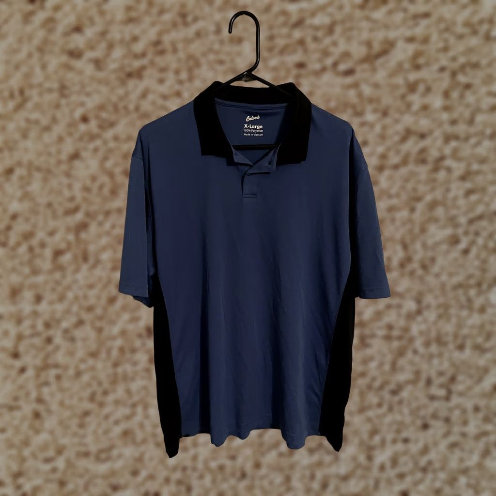 Vintage Culver's Polo Shirt Men's XLarge Blue Black Restaurant Employee Work Uniform Size US XL / EU 56 / 4 - 1 Thumbnail