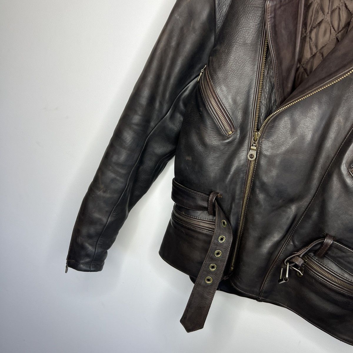 Vintage Moto Vintage Racing Leather Jacket Ramones Biker 90s Punk Size US M / EU 48-50 / 2 - 3 Thumbnail