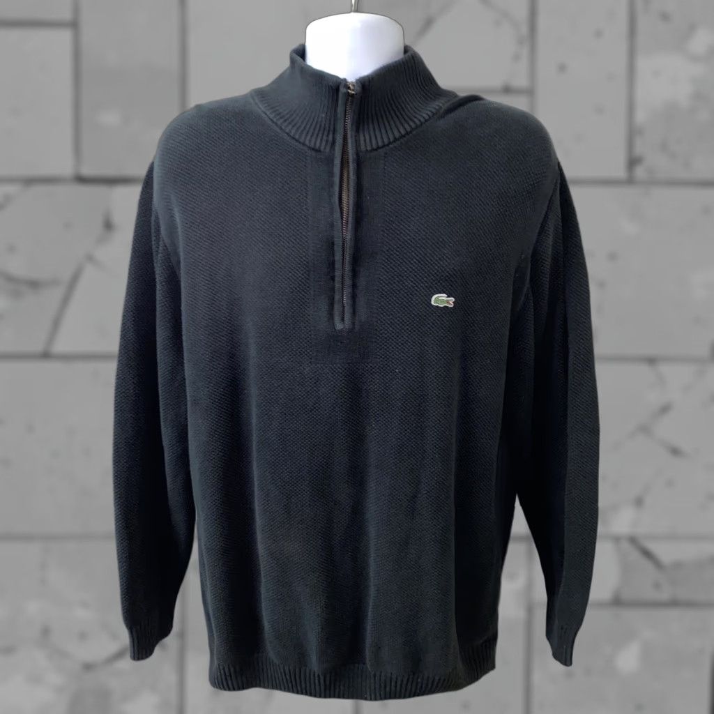 Lacoste LACOSTE Sweater Shirt 1/2 Zip Pullover Men XL Black Cotton 7/XL Vintage No Mens Size US XL / EU 56 / 4 - 1 Thumbnail