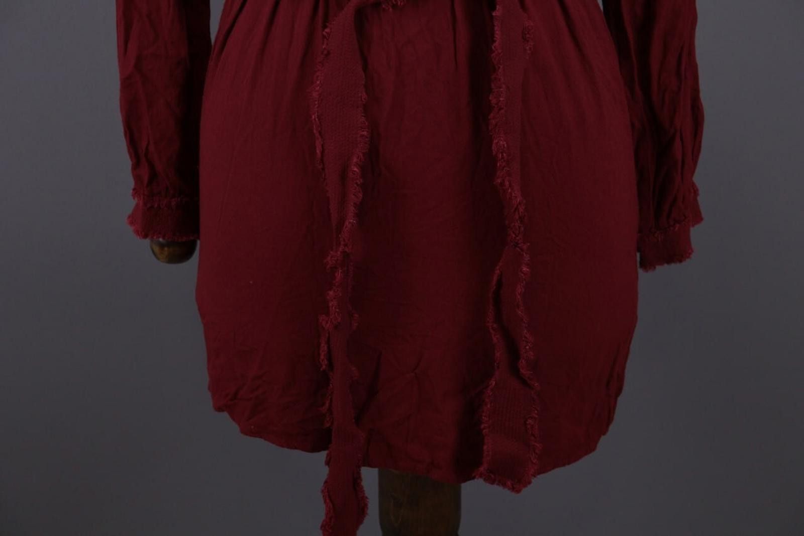 Zadig & Voltaire Zadig & Voltaire Rajel Burgundy Henley Bealt Dress Size XS Size XS / US 0-2 / IT 36-38 - 3 Thumbnail
