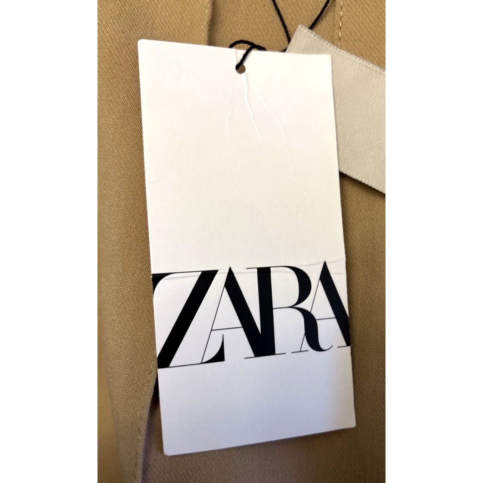 Zara Zara Dress Pants XL Straight Leg 34x31 Beige NWT Women's Pants Block Belt Loops Dress Pants Casual Workwear Size 24" / US 00 / IT 34 - 6 Thumbnail