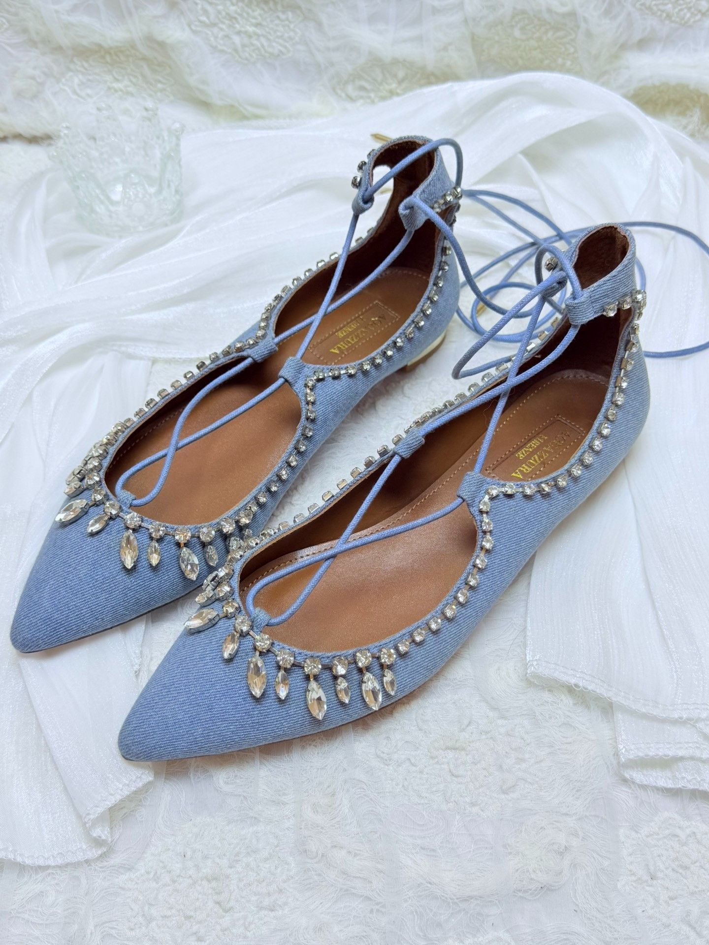 Aquazzura Aquazzura Denim Blue Sandals us_9 Women Size US 9 / IT 39 - 1 Thumbnail
