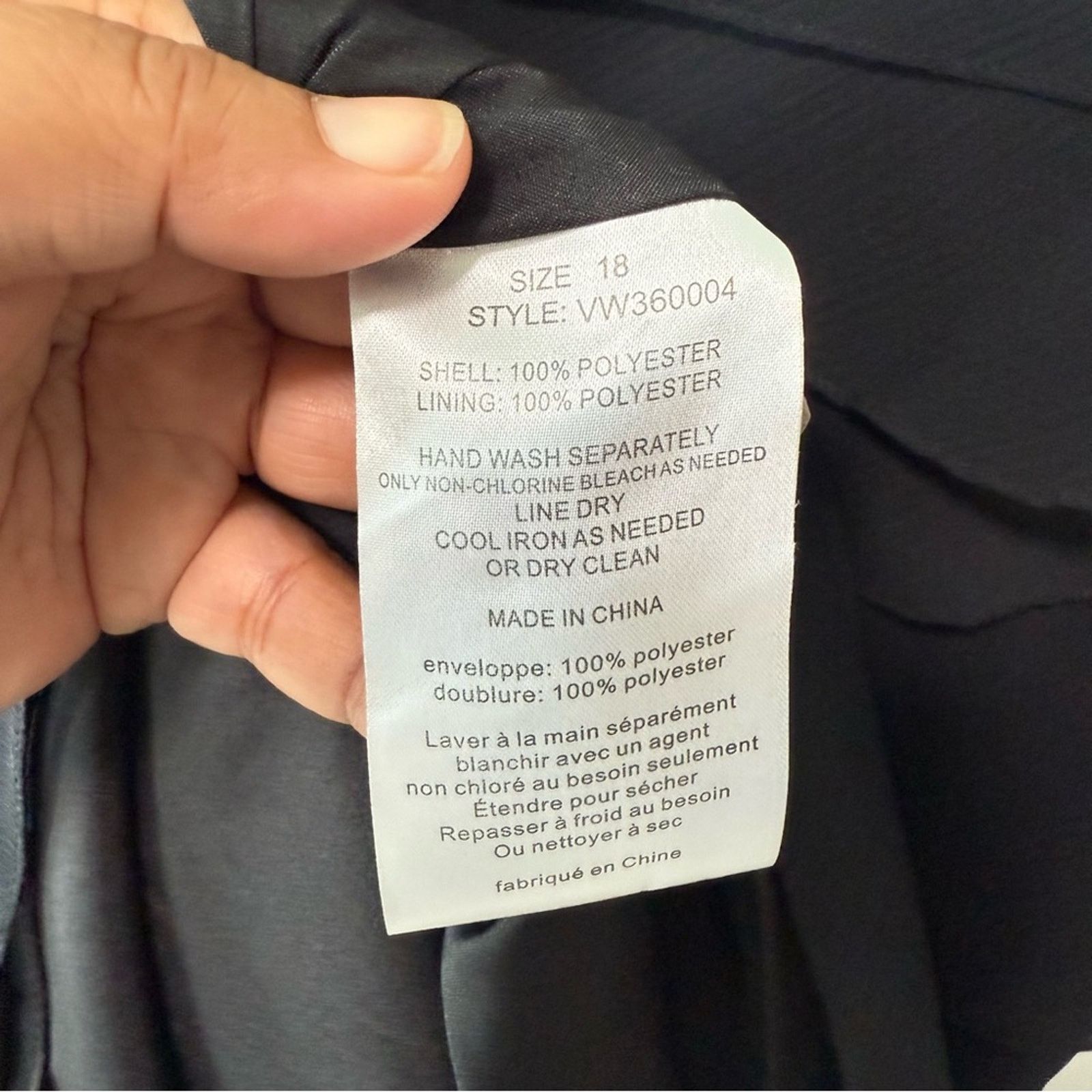 Vera Wang White by Vera Wang Multi Tier Crepe Chiffon Dress Black 18 Size XXL / US 16-18 / IT 52-54 - 7 Thumbnail