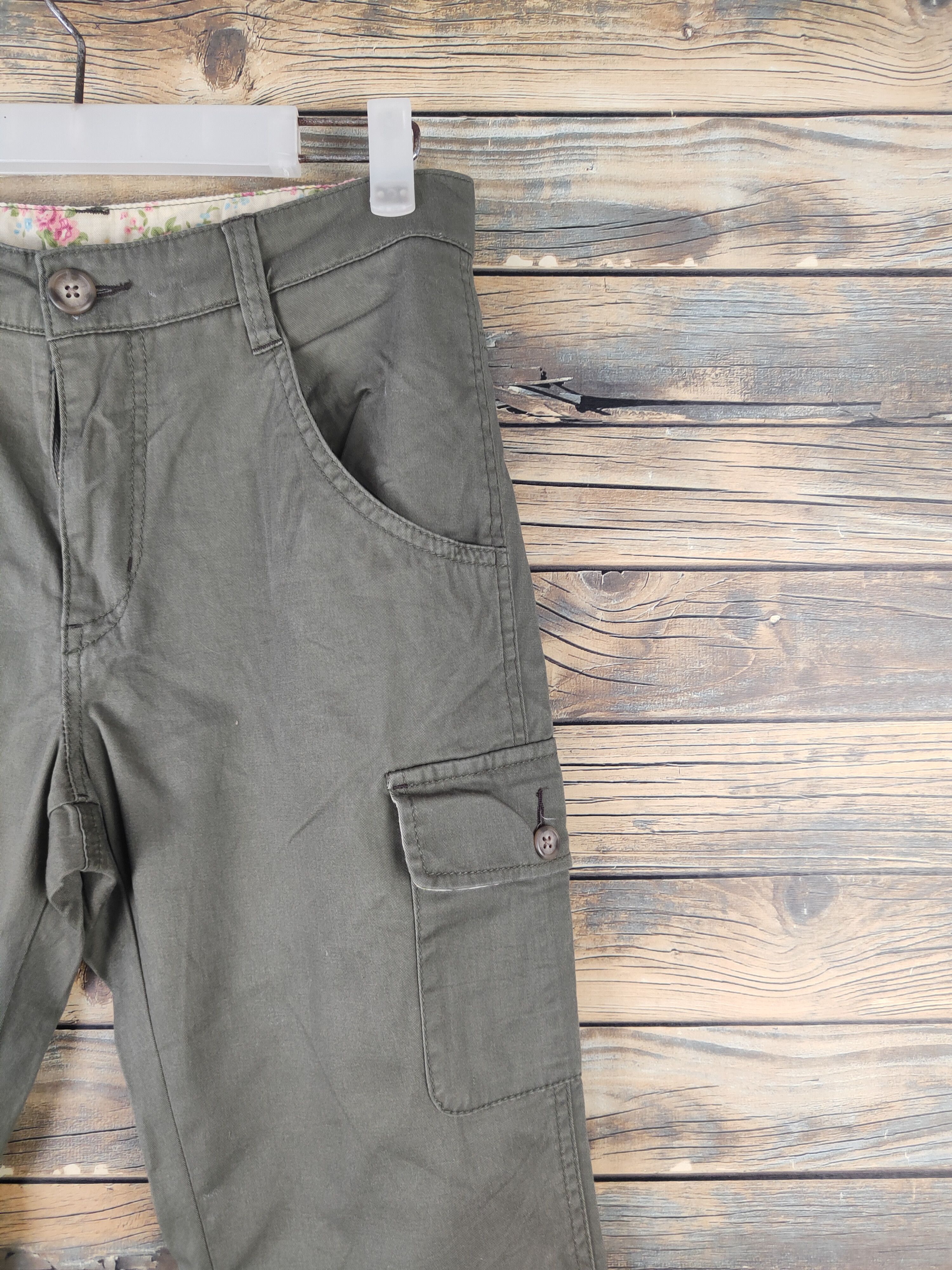 Japanese Brand DL Japanese Brand Olive Multipocket Cargo Pants #1493 Size 28" / US 6 / IT 42 - 5 Thumbnail