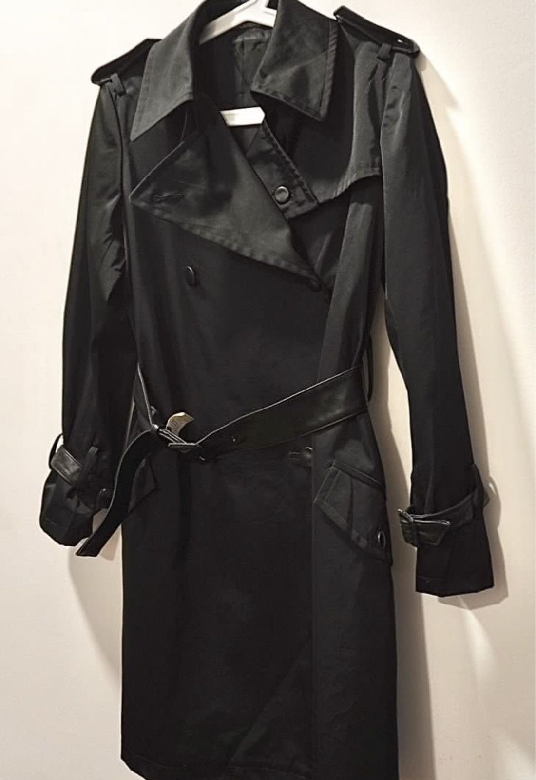 AW2004 YOHJI YAMAMOTO LEATHER TRENCH COAT