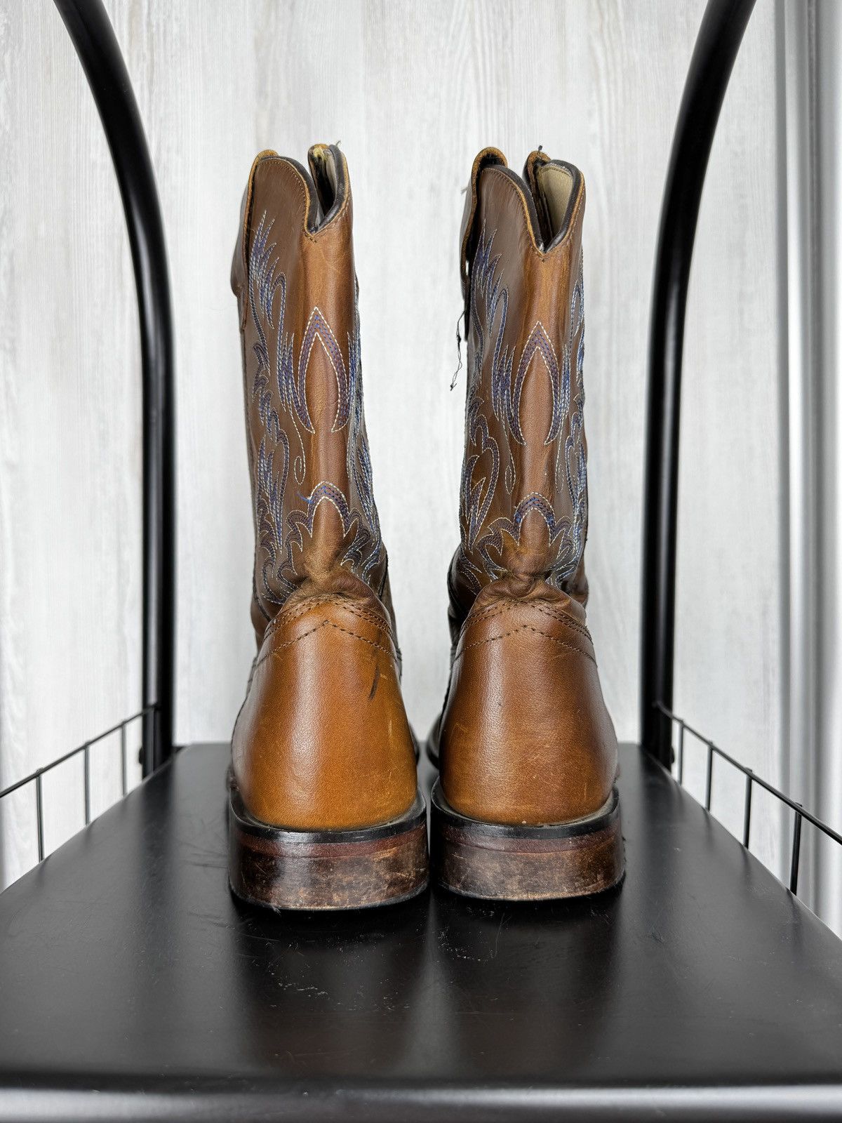 Cowboy Equipment Tin Star Boots Cowboy Western Texas Leather shoes size 6.5D Size US 6.5 / EU 39-40 - 10 Thumbnail