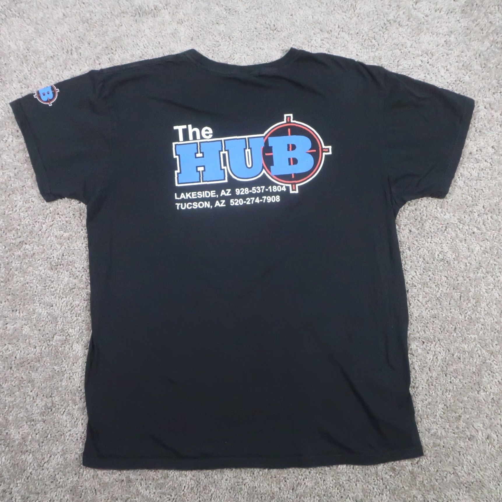 Hanes Hanes T-Shirt Men L Black Crew Short Sleeve Graphic Print Sports Grunge The Hub Shooting Deuce Mountain Dew Guns Size US L / EU 52-54 / 3 - 6 Thumbnail