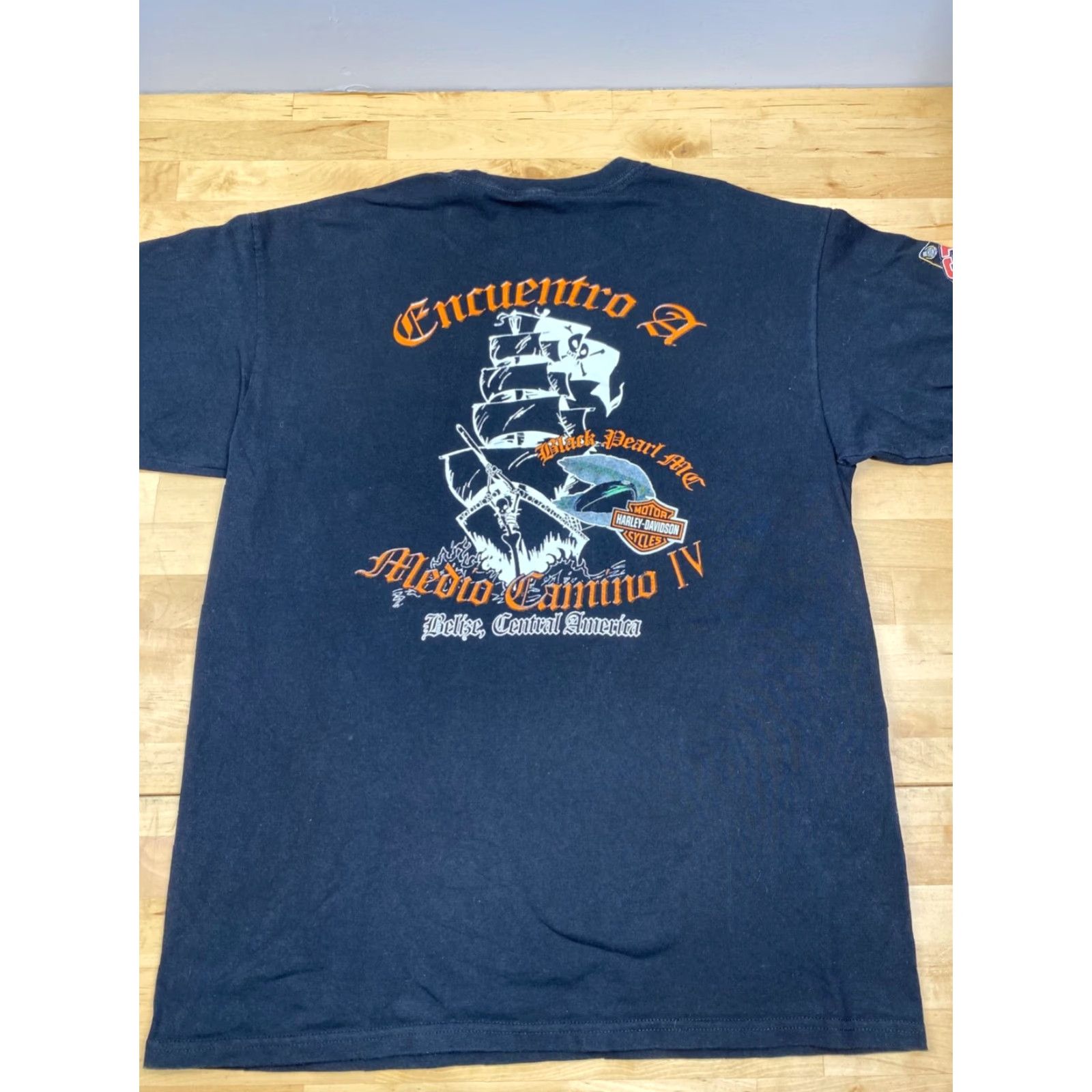 Harley Davidson Harley-Davidson Belize Central America Rally T Shirt Black M Men Short Sleeve Crew Neck 90s Biker Motorcycle Size US M / EU 48-50 / 2 - 4 Thumbnail