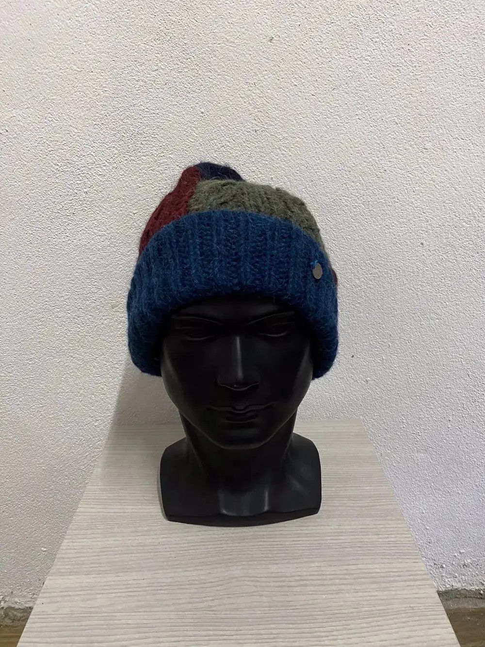 Japanese Brand Japanese Brand Milsa Patwork Knit Beanie Hat Size ONE SIZE - 2 Thumbnail