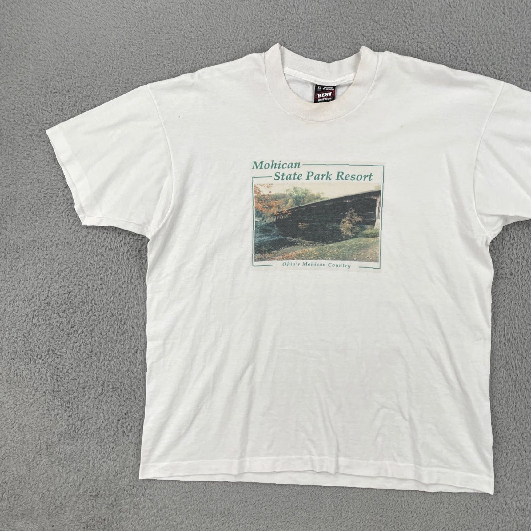 Fruit Of The Loom VINTAGE Fruit of the Loom XL White Single Stitch T Shirt Mens USA Crew Neck Short Sleeve 100% Cotton Size US XL / EU 56 / 4 - 3 Thumbnail