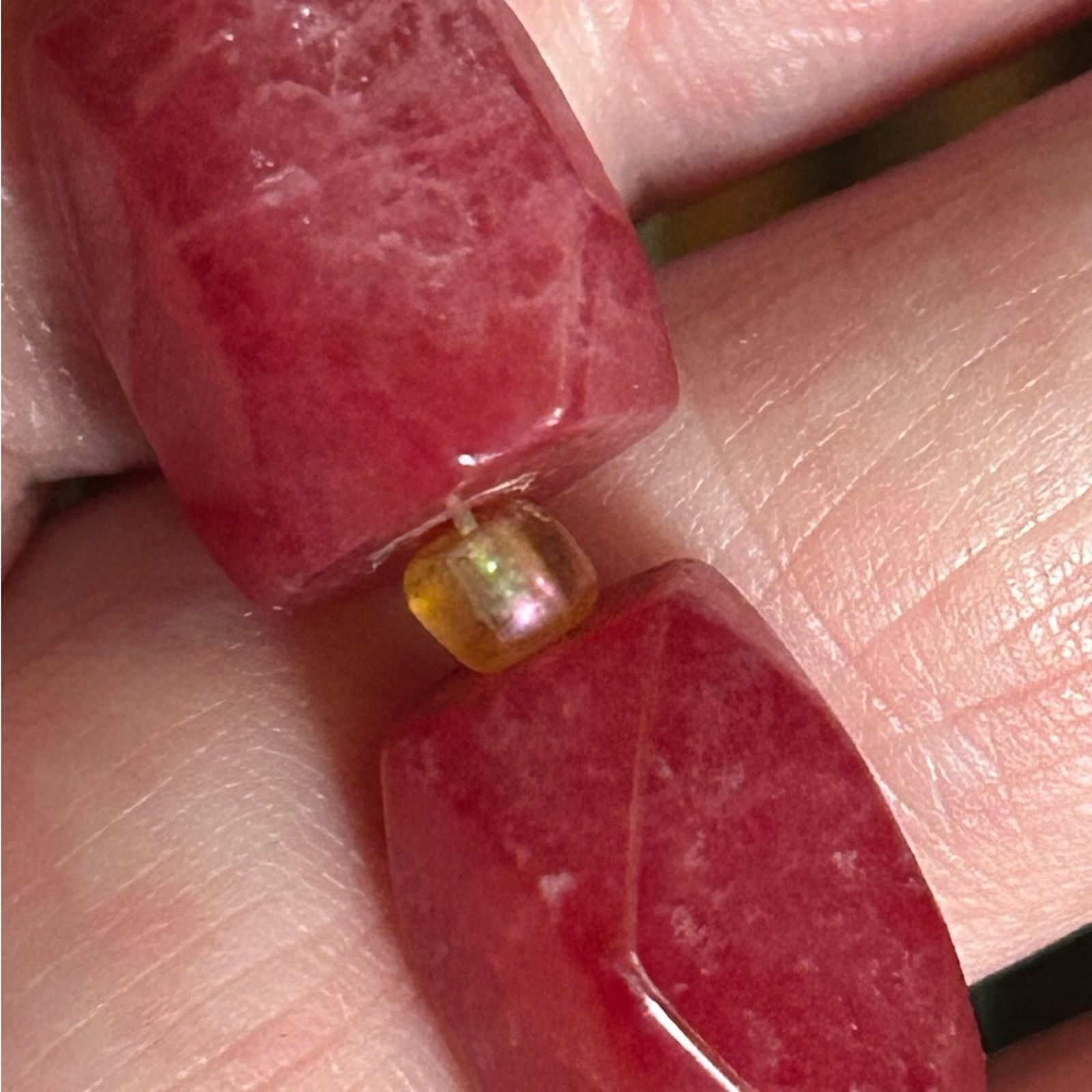 Handmade Fire and Ice crackle quartz faceted stone 925 necklace Size ONE SIZE - 3 Thumbnail