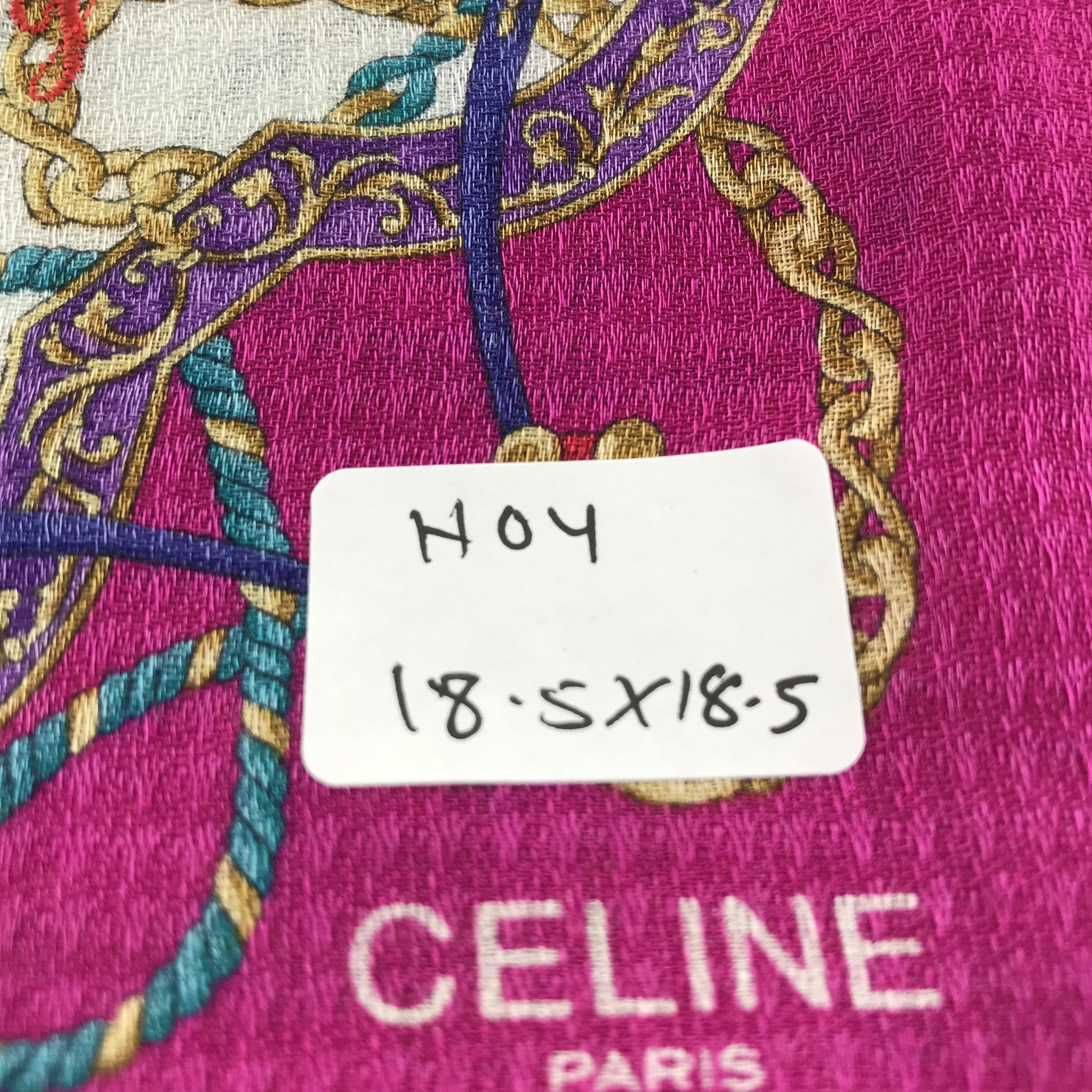 Vintage Celine Luxury Handkerchief Neckerchief Bandana H04 Size ONE SIZE - 7 Thumbnail