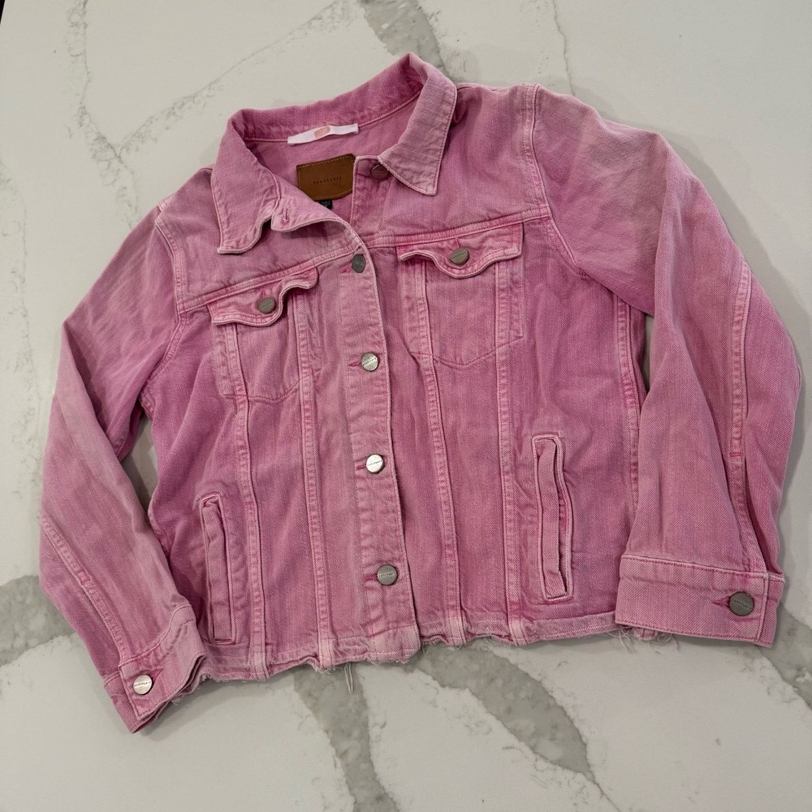 Sanctuary Sanctuary Distressed ButtonFront Denim Jacket Womens Small Size S / US 4 / IT 40 - 2 Thumbnail