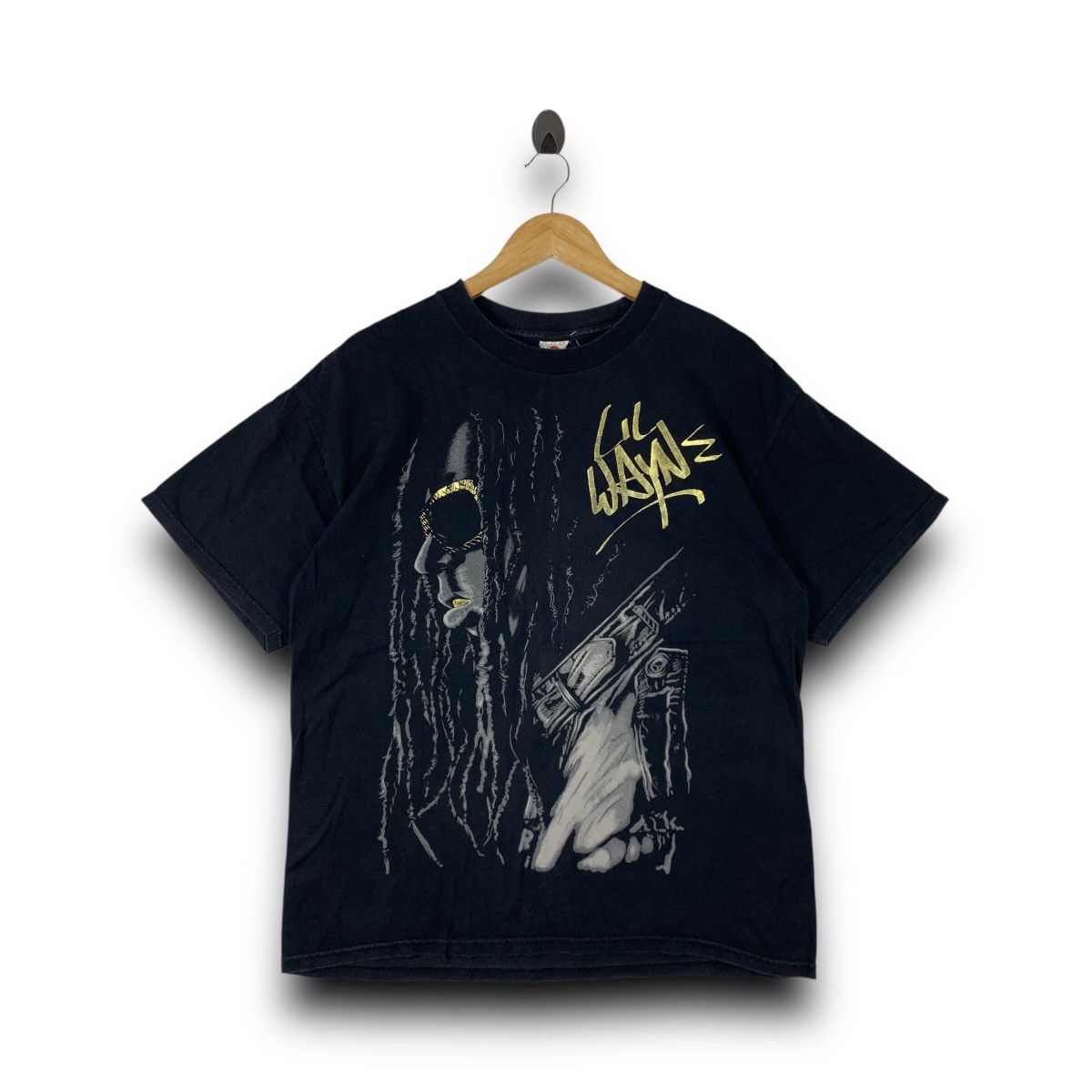 Band Tees × Rap Tees × Vintage Vintage LIL WAYNE Famous american rapper tee Size US L / EU 52-54 / 3 - 1 Thumbnail