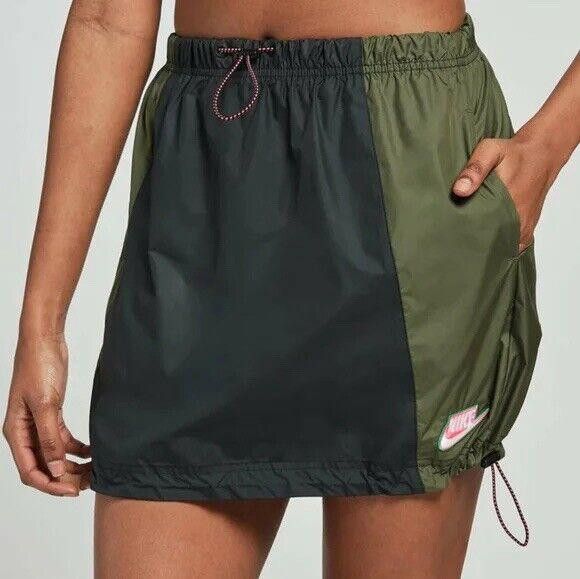 Nike Nike Sportswear Icon Clash Woven Mini Skirt Green/Black Size 32" / US 10 / IT 46 - 3 Thumbnail