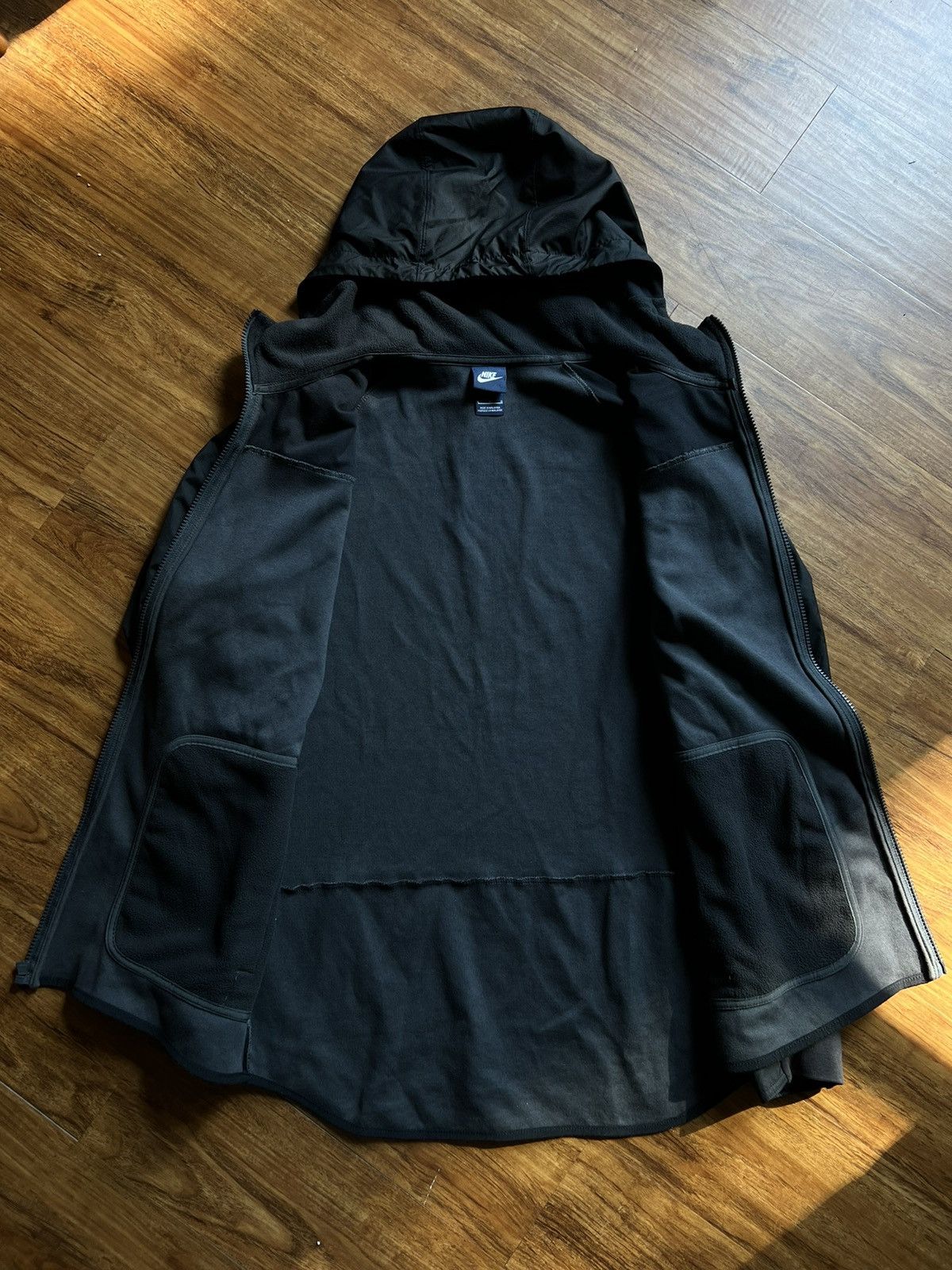 Nike × Vintage crazy y2k Nike track nylon zip tech fleece drill paneled Size US L / EU 52-54 / 3 - 5 Thumbnail