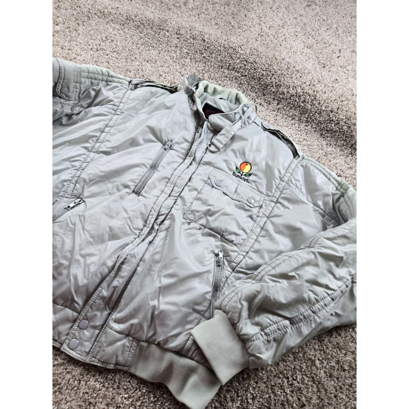 Vintage VINTAGE Upstream Racing Division Jacket Large Gray Full Zip 1980s Nylon Sportswear Mens Size US L / EU 52-54 / 3 - 2 Thumbnail