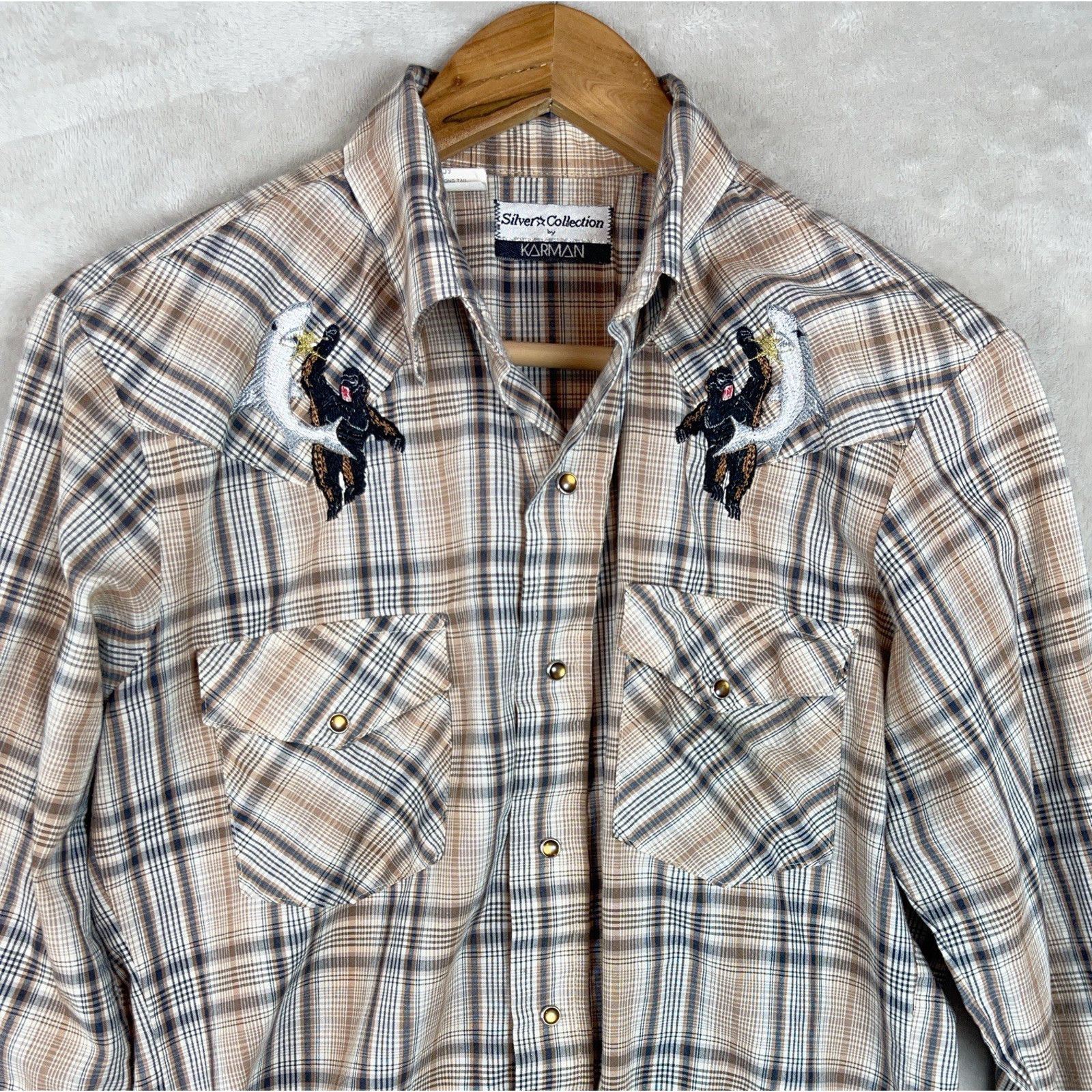 Other Vtg Karmen Silver Collection Western Shirt Pearl Snap USA Size US S / EU 44-46 / 1 - 1 Thumbnail