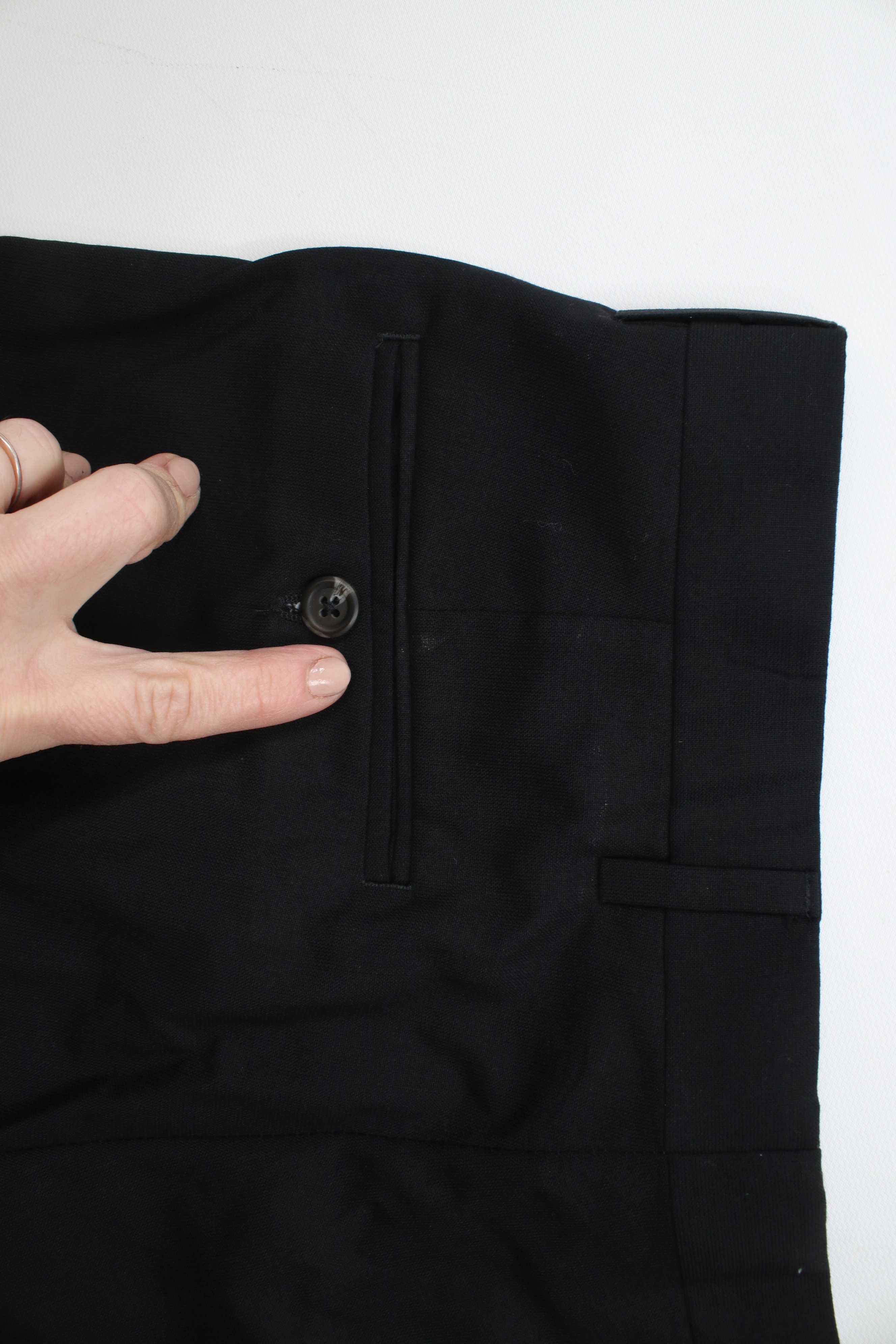 Ralph Lauren × Vintage Vintage 90s Ralph Lauren Cuffed Wide Leg Chino Pants Black Size US 30 / EU 46 - 13 Thumbnail