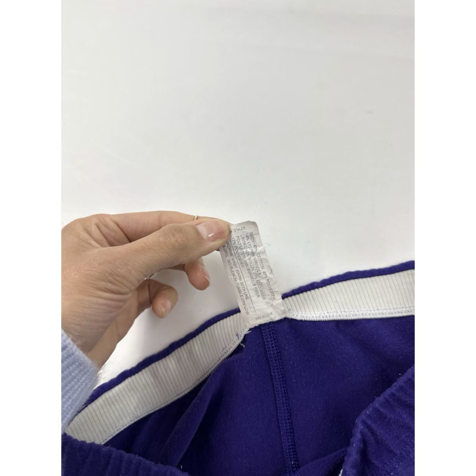Champion VINTAGE Champion Shorts Women L Purple Bike Volleyball Spandex Polyester Cotton Blended Fabric Elastic Waist Athletic Size 36" / US 14 / IT 50 - 5 Thumbnail