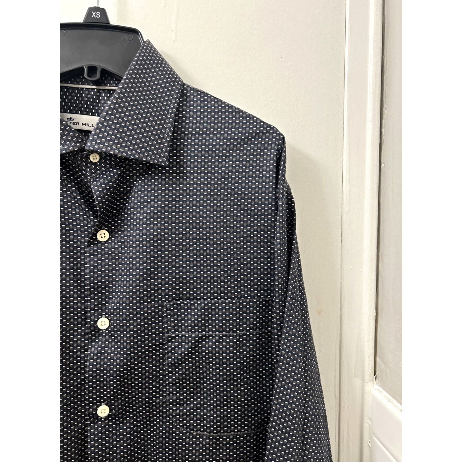 Peter Millar Peter Millar Shirt Mens Large Black Champagne Glass Button-Down Long Sleeve Size US L / EU 52-54 / 3 - 4 Thumbnail