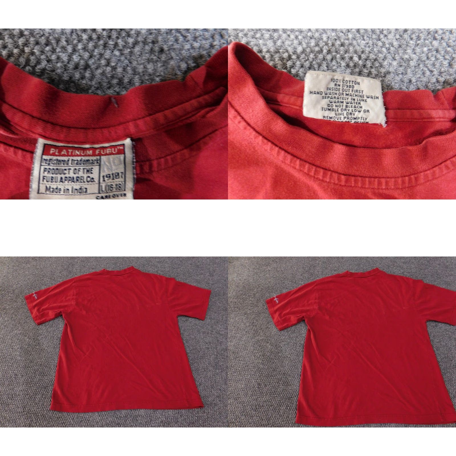 Fubu VINTAGE FUBU Shirt Mens Large Red Graphic Hip Hop Streetwear 2000s Tee Size US L / EU 52-54 / 3 - 9 Thumbnail