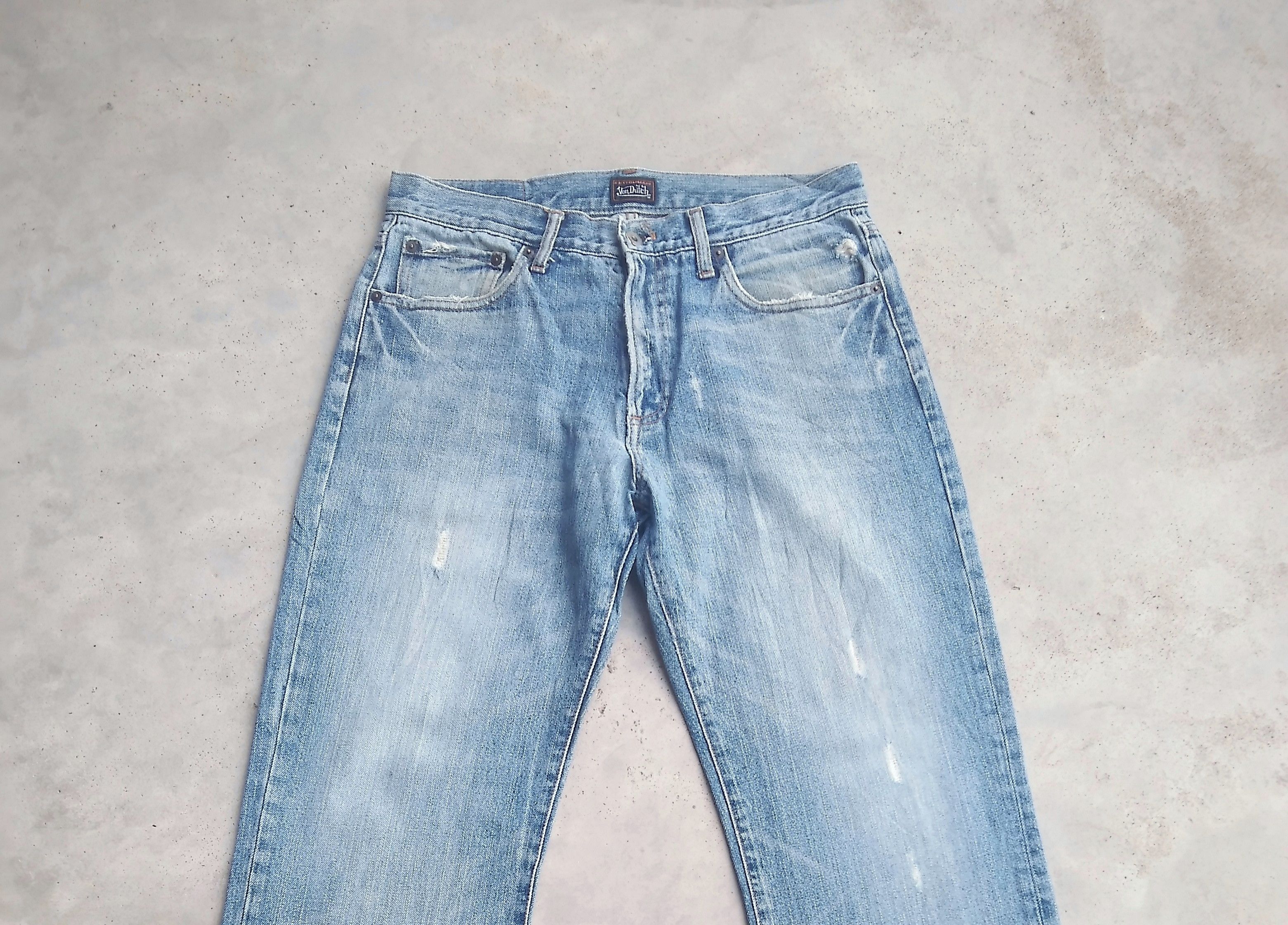 Von Dutch Vintage Von Dutch Big Logo Straight Leg Jeans 31x32 Size US 31 - 3 Thumbnail