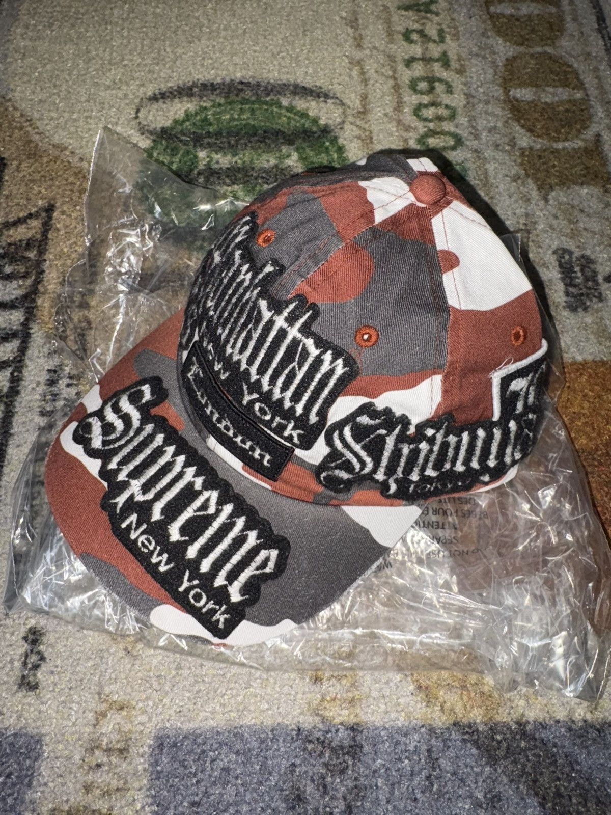Supreme Supreme Cities Jacquard 6-Panel Tan | Grailed