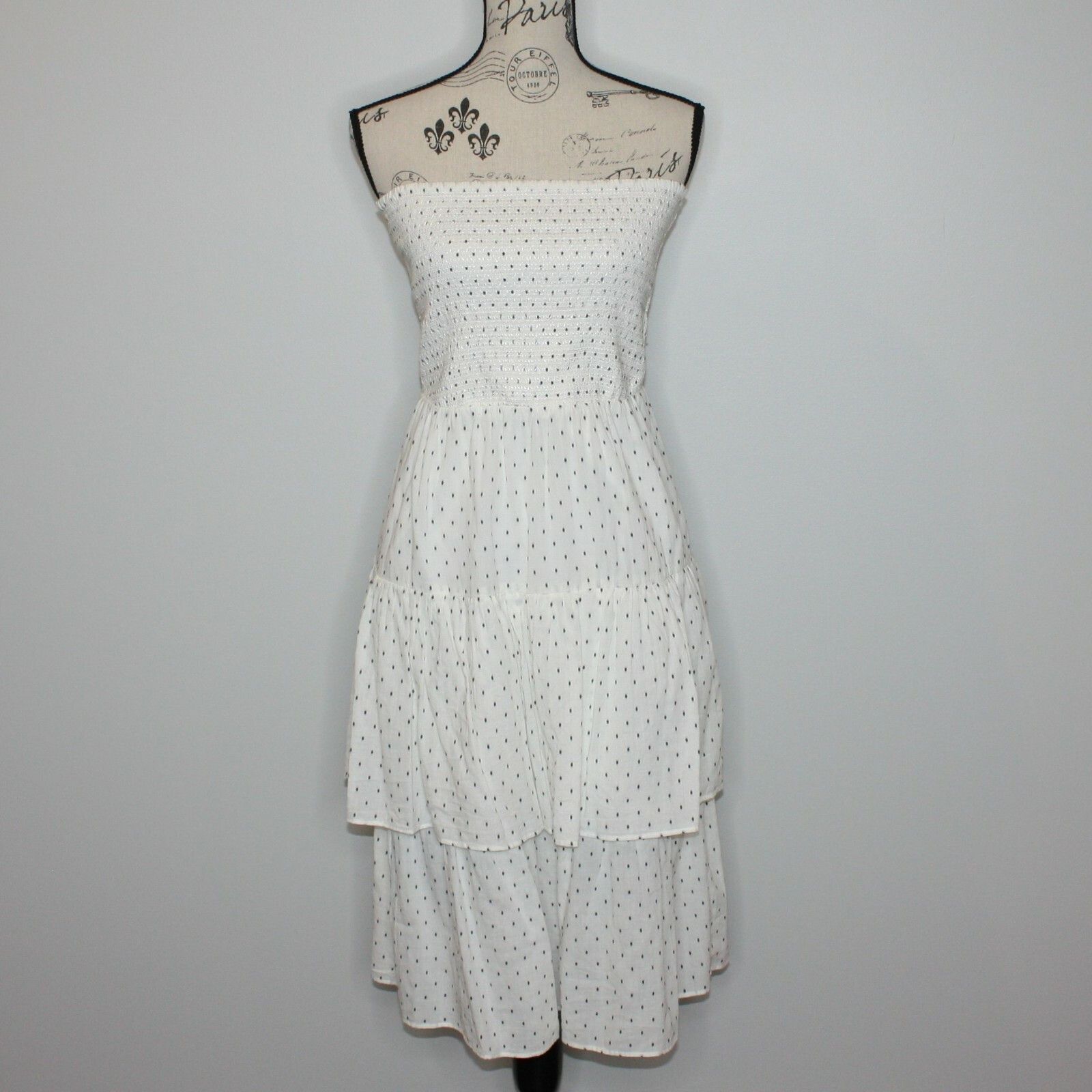 H&M Strapless Flounced Polka Dot Dress in White size US 12 NWT Size XL / US 12-14 / IT 48-50 - 12 Thumbnail