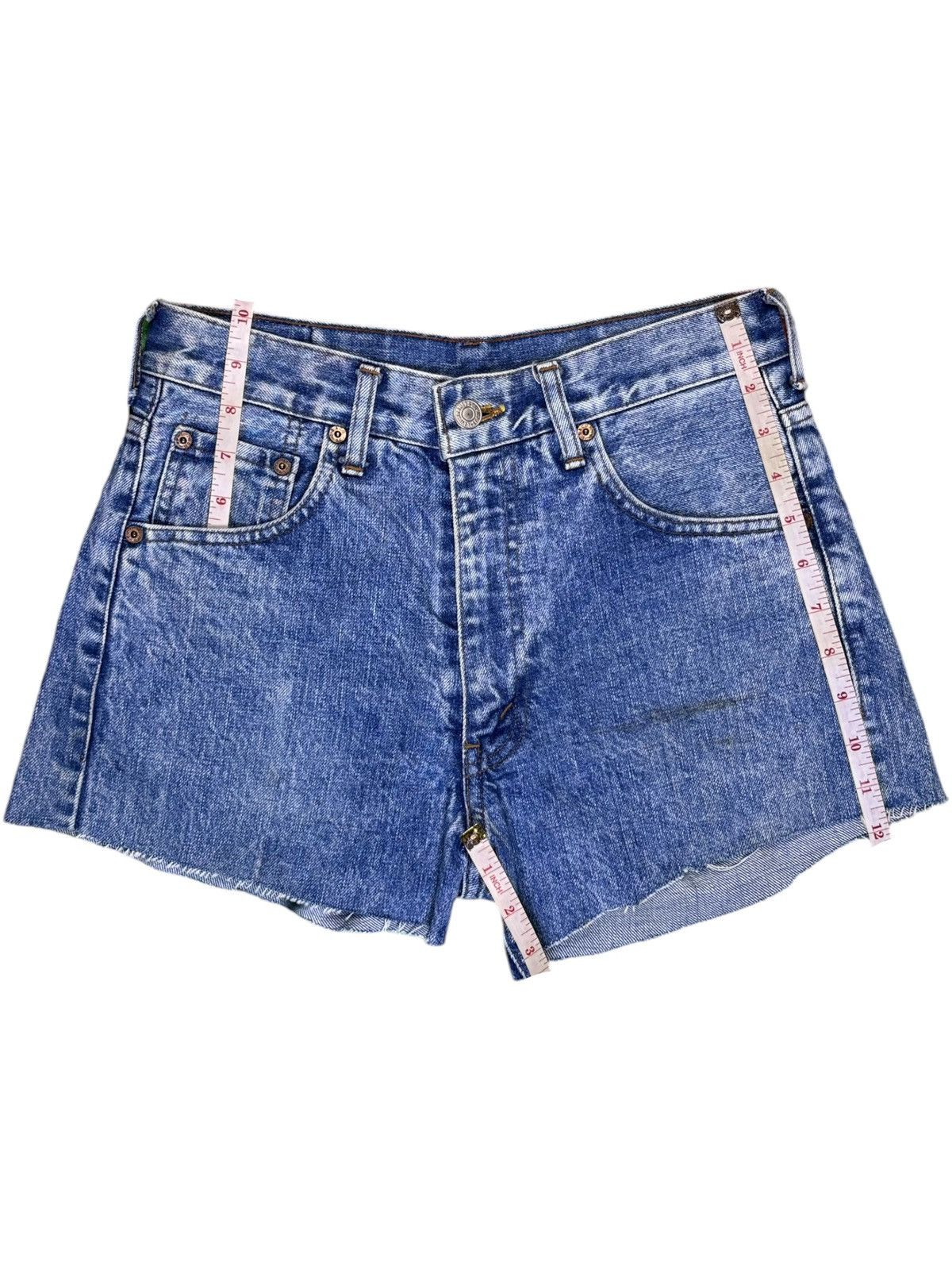 Levi's Vintage 90s Levis 502xx Big E Selvedge Jean Shorts Size 28" / US 6 / IT 42 - 16 Thumbnail