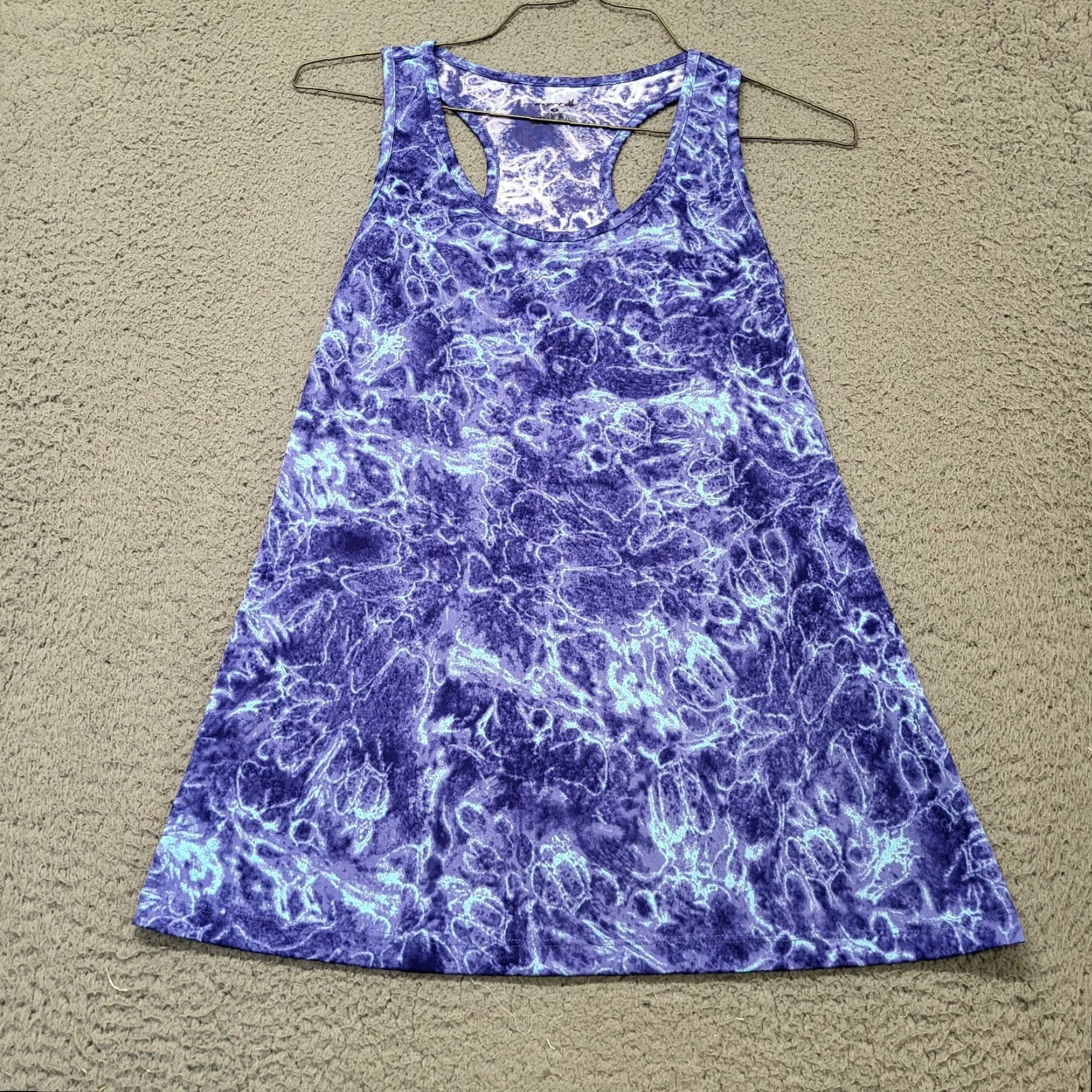 Vintage Exertek Tank Top Women's Medium Purple Marble Athletic Fitness Yoga Shirt Sleeveless Racerback Size M / US 6-8 / IT 42-44 - 5 Thumbnail