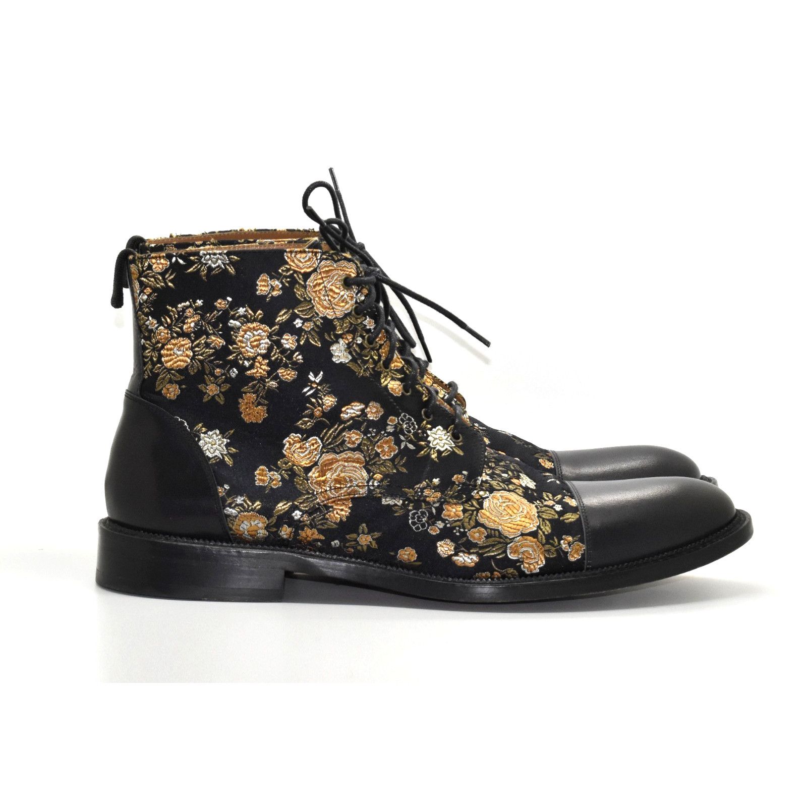 TAFT TAFT The Jack Eden Floral Jacquard Leather Cap Toe Boot 46 Size US 13 / EU 46 - 2 Thumbnail