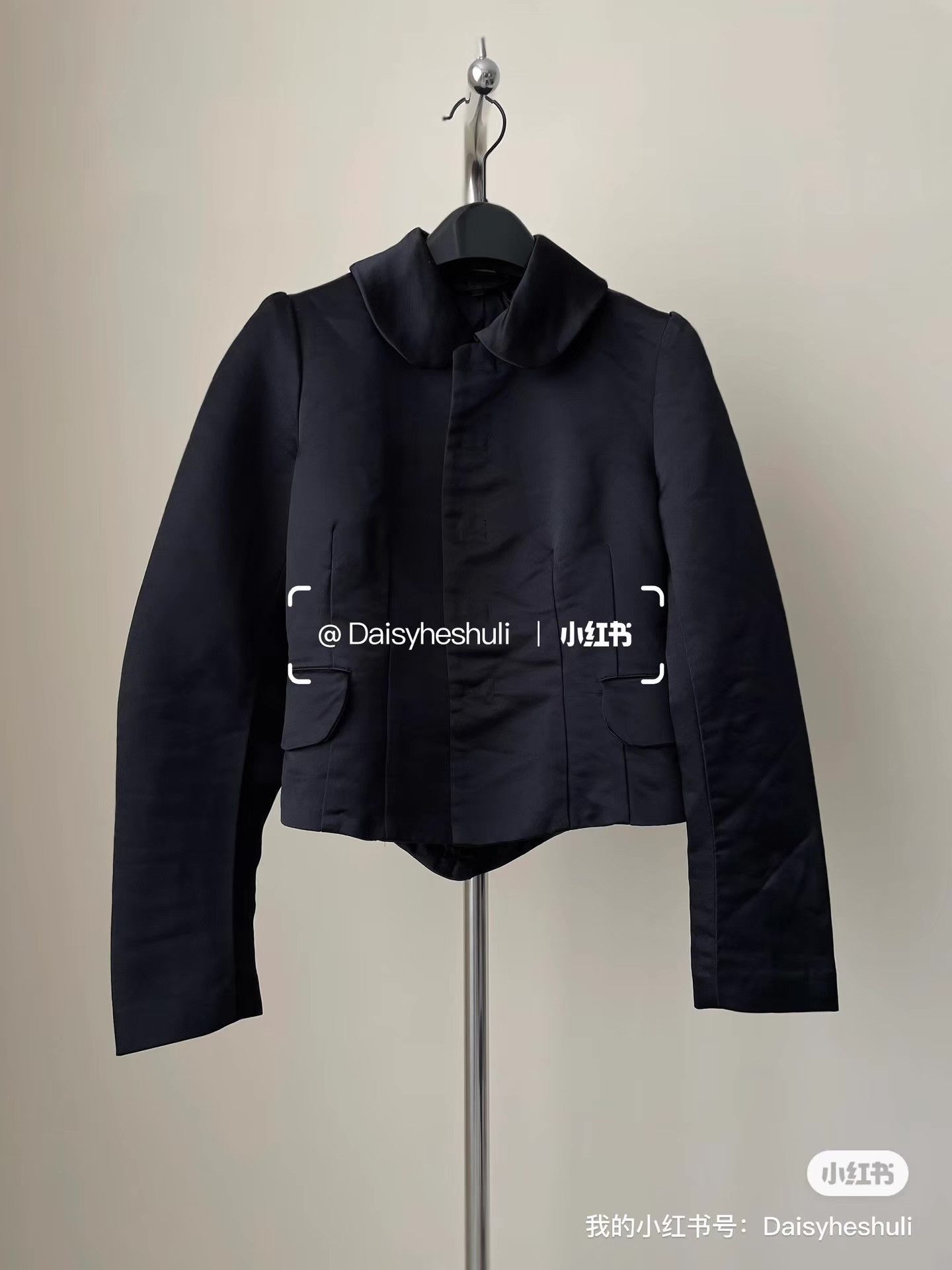 Comme des Garcons CDG Comcom Black Short-Sleeve Blazer Jacket Ｑ24 Size XS / US 0-2 / IT 36-38 - 1 Thumbnail