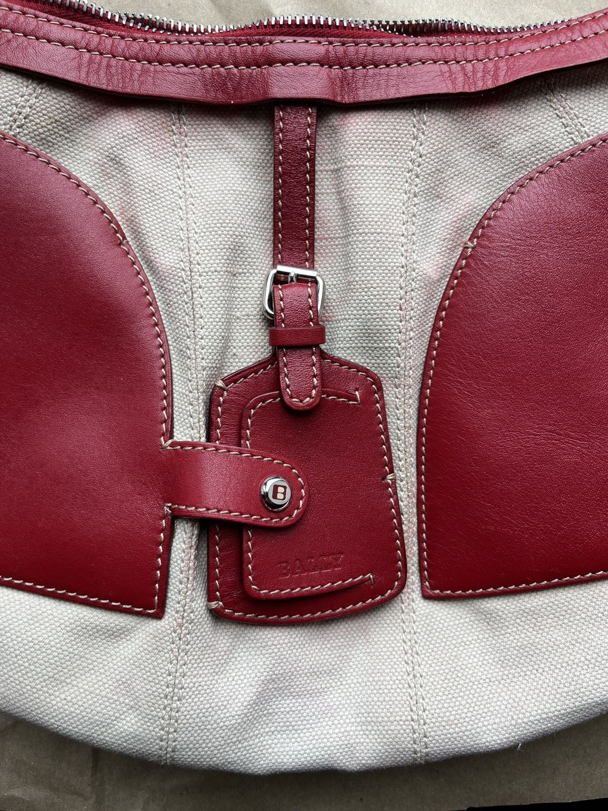 Bally BALLY Canvas Leather Hobo Bag Size ONE SIZE - 3 Thumbnail