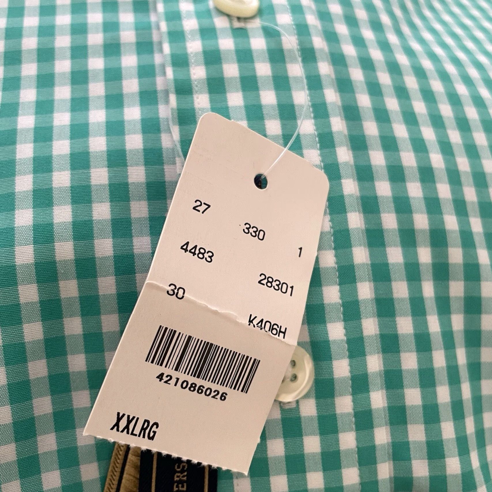 Brooks Brothers Brooks Brothers Shirt Men 2XL Green Gingham Check Non Iron Long Sleeve NWT Size US XXL / EU 58 / 5 - 4 Thumbnail