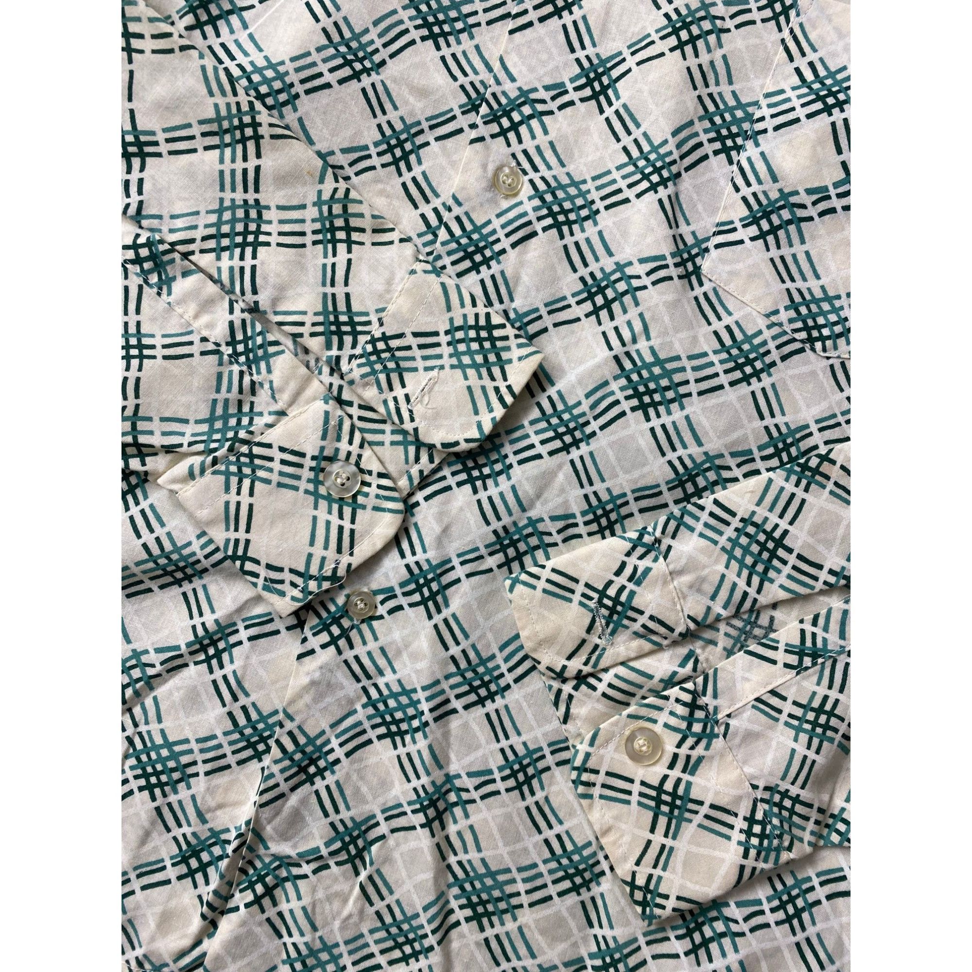 Vintage 70s 80s Vintage Tooke Shirt Button Up Pattern Size US L / EU 52-54 / 3 - 5 Thumbnail