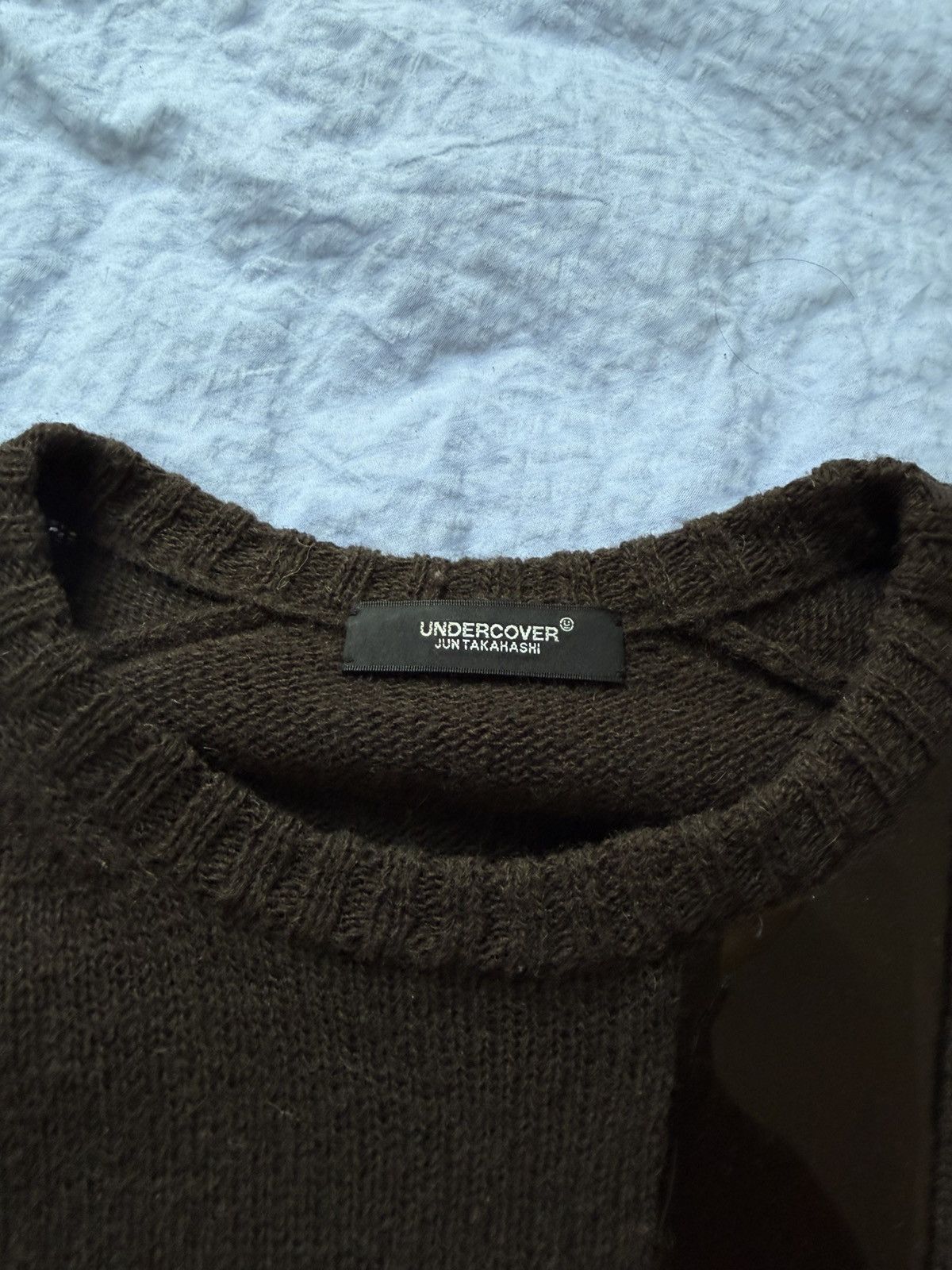 Undercover Undercover PVC switching Wool Sweater Brown Size US M / EU 48-50 / 2 - 2 Thumbnail