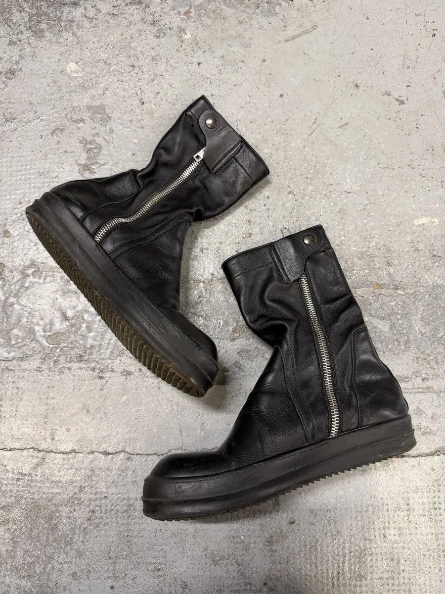 Rick Owens Rick Owens Black Leather Ankle Abstract Boots Size US 8.5 / EU 41-42 - 2 Thumbnail
