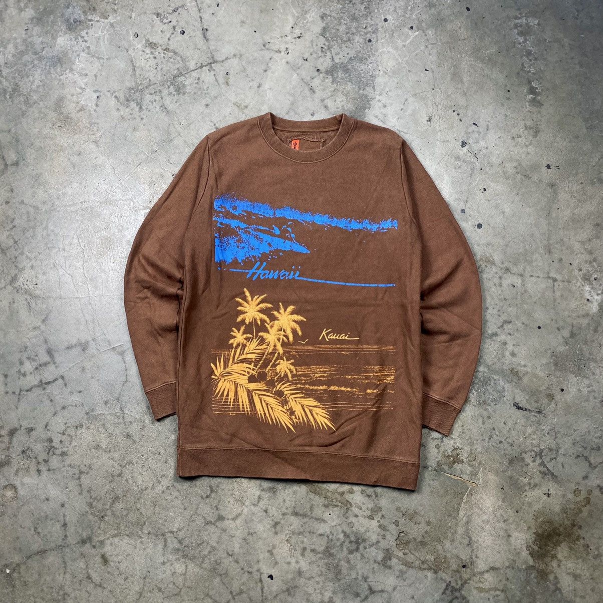 Vintage y2k Kauai Hawaii Surf Brown Crewneck Size US S / EU 44-46 / 1 - 1 Thumbnail