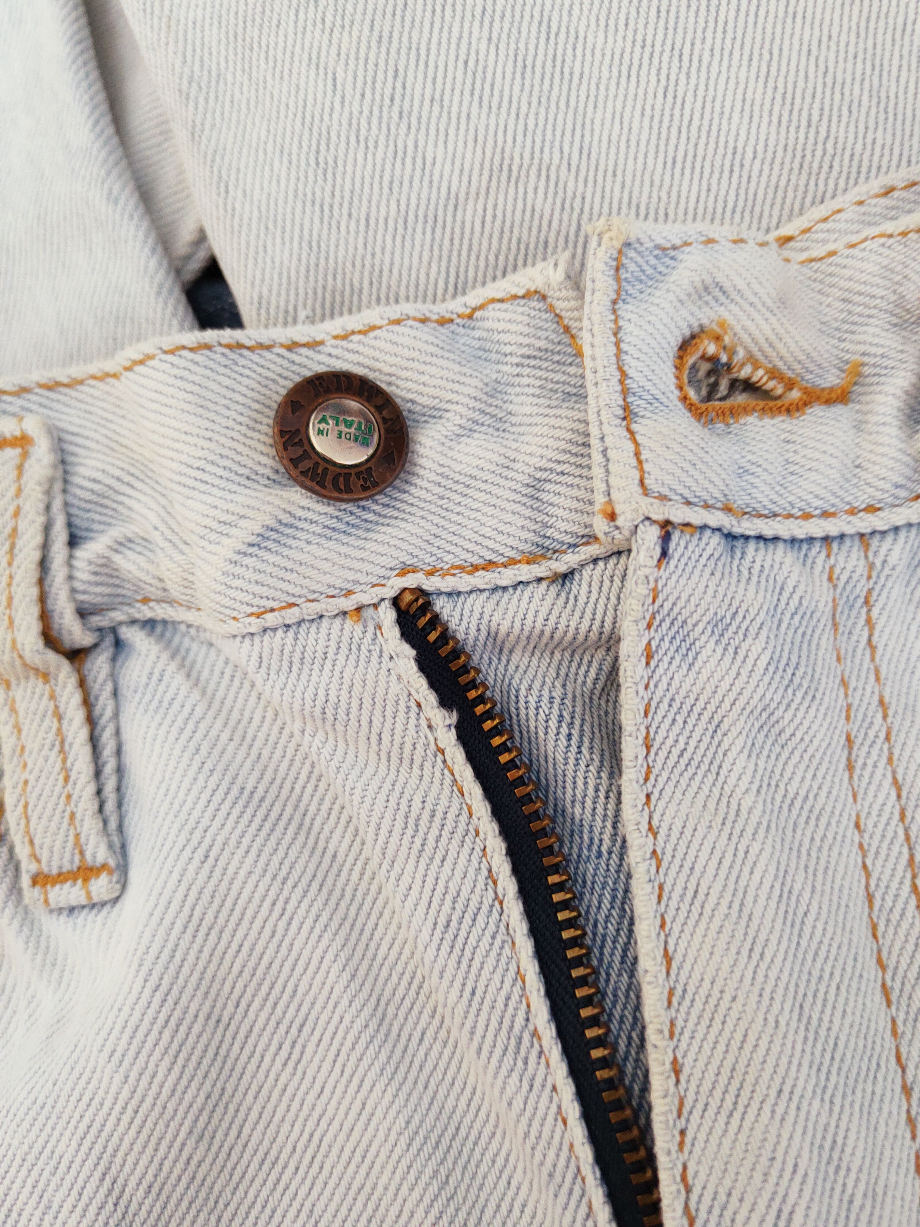 Edwin × Vintage Vintage 💥 Edwin Light Blue Distressed Ripped Jeans Size 28" / US 6 / IT 42 - 17 Thumbnail