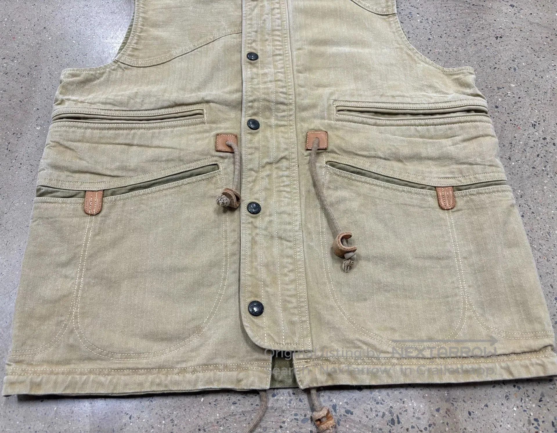 COLIMBO Vintage Washed Vest with Hood. Size US M / EU 48-50 / 2 - 6 Thumbnail