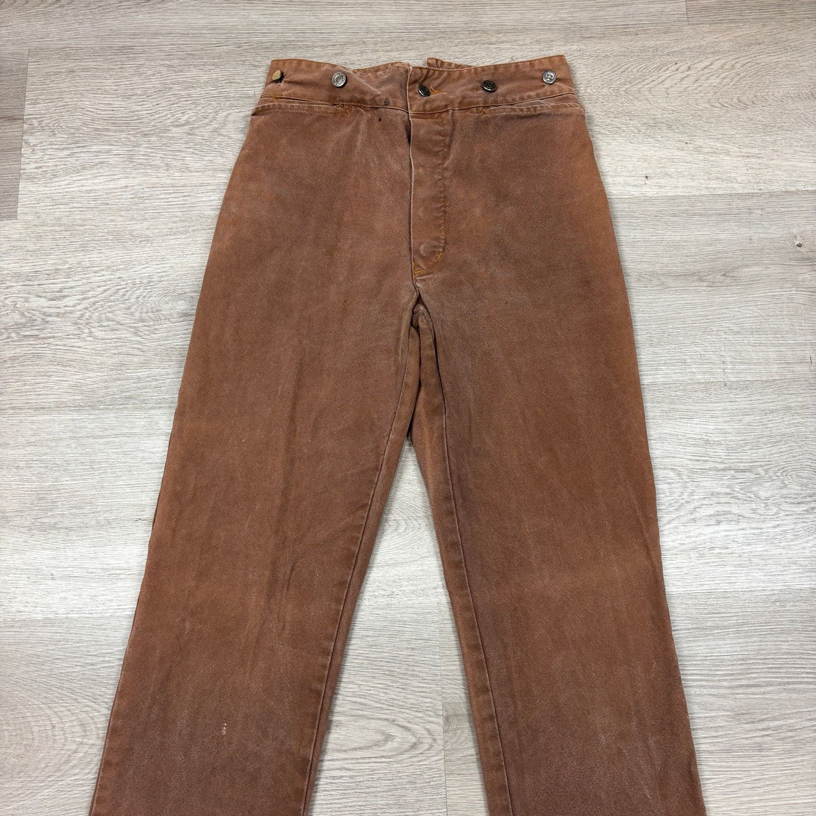 Cowboy Equipment × Vintage VTG Wahoo Maker Buckle Back Dungarees Frontier Pants 29x34 Size US 29 - 2 Thumbnail