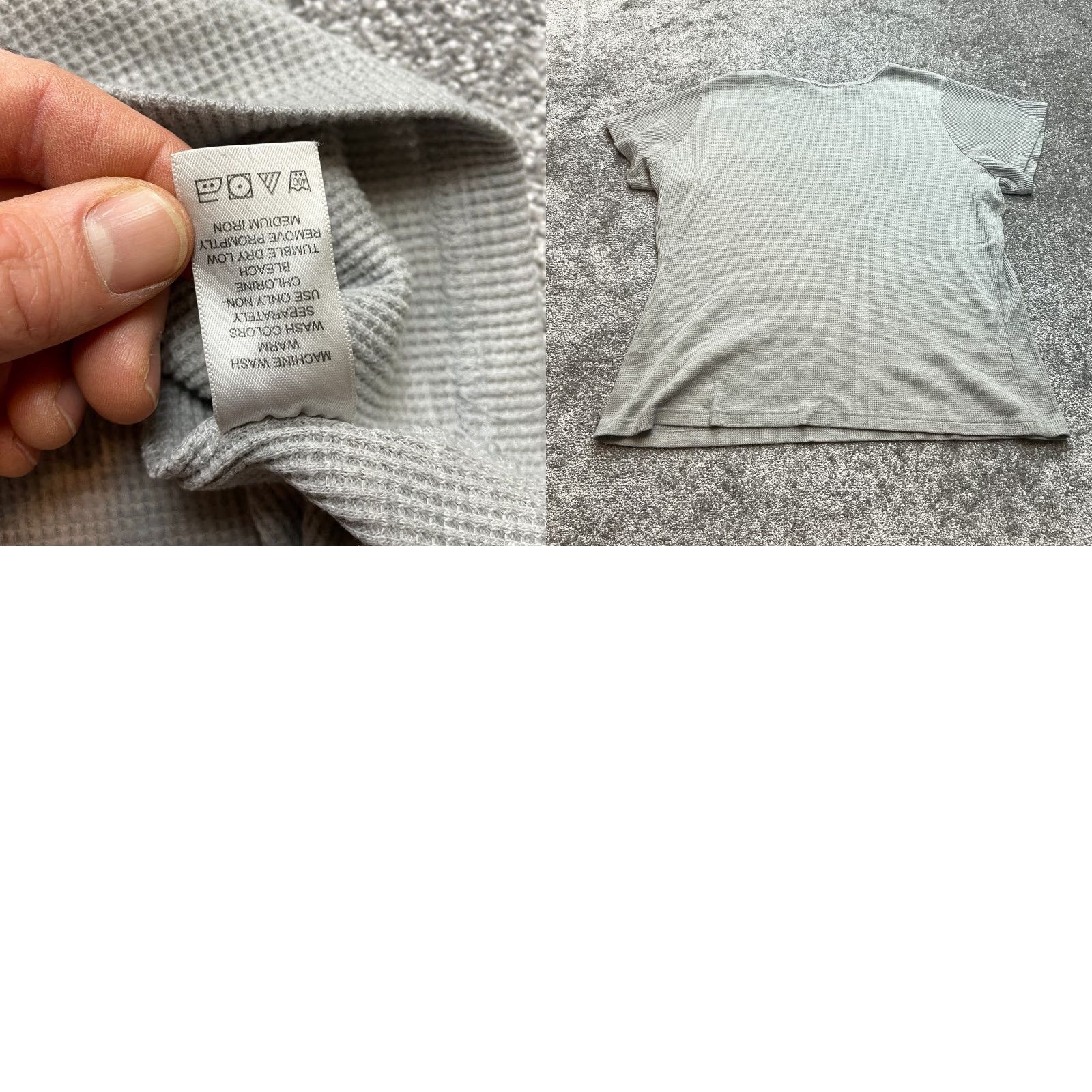 Vintage Woman Within Shirt Womens Plus Size 1X 22/24 Gray Short Sleeve Thermal Waffle Size XL / US 12-14 / IT 48-50 - 8 Thumbnail