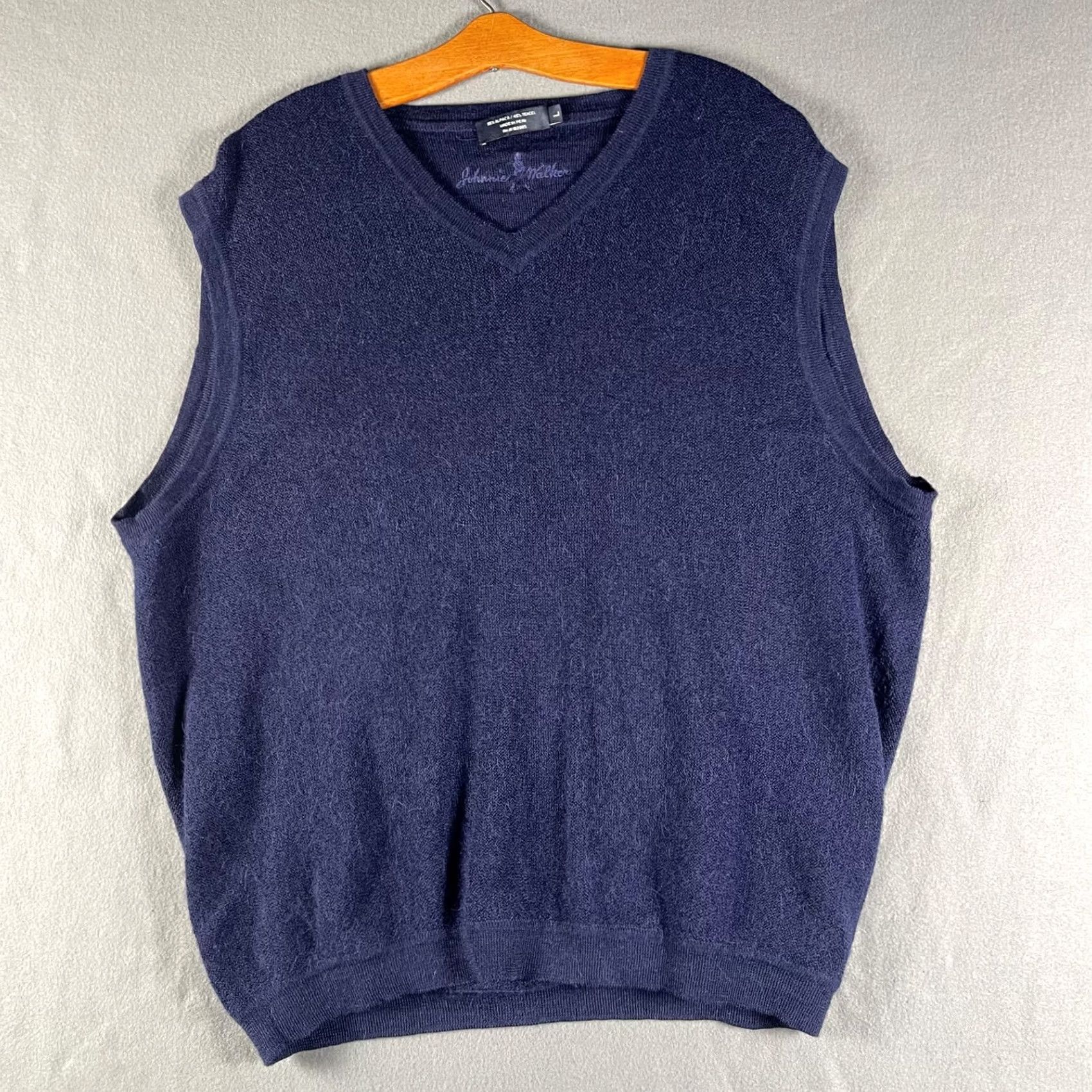 Vintage VINTAGE Johnnie Walker Sweater Vest Mens Large Blue Alpaca Tercel V Neck Blue Size US L / EU 52-54 / 3 - 2 Thumbnail