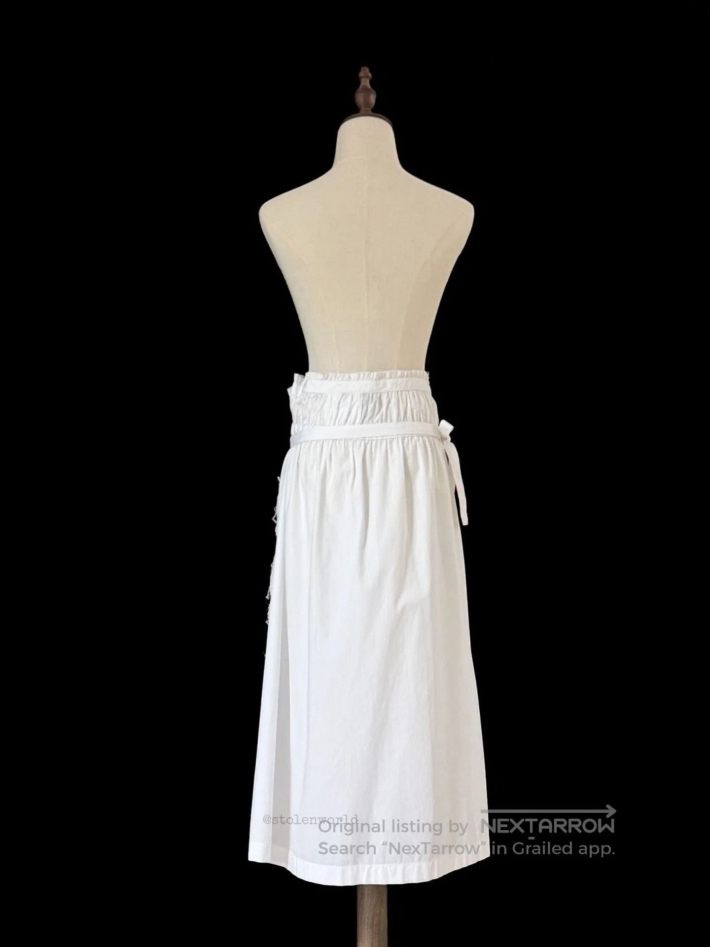 Comme des Garcons White Pleated Wrap Skirt by Comme des Garçons. Size 26" / US 2 / IT 38 - 6 Thumbnail