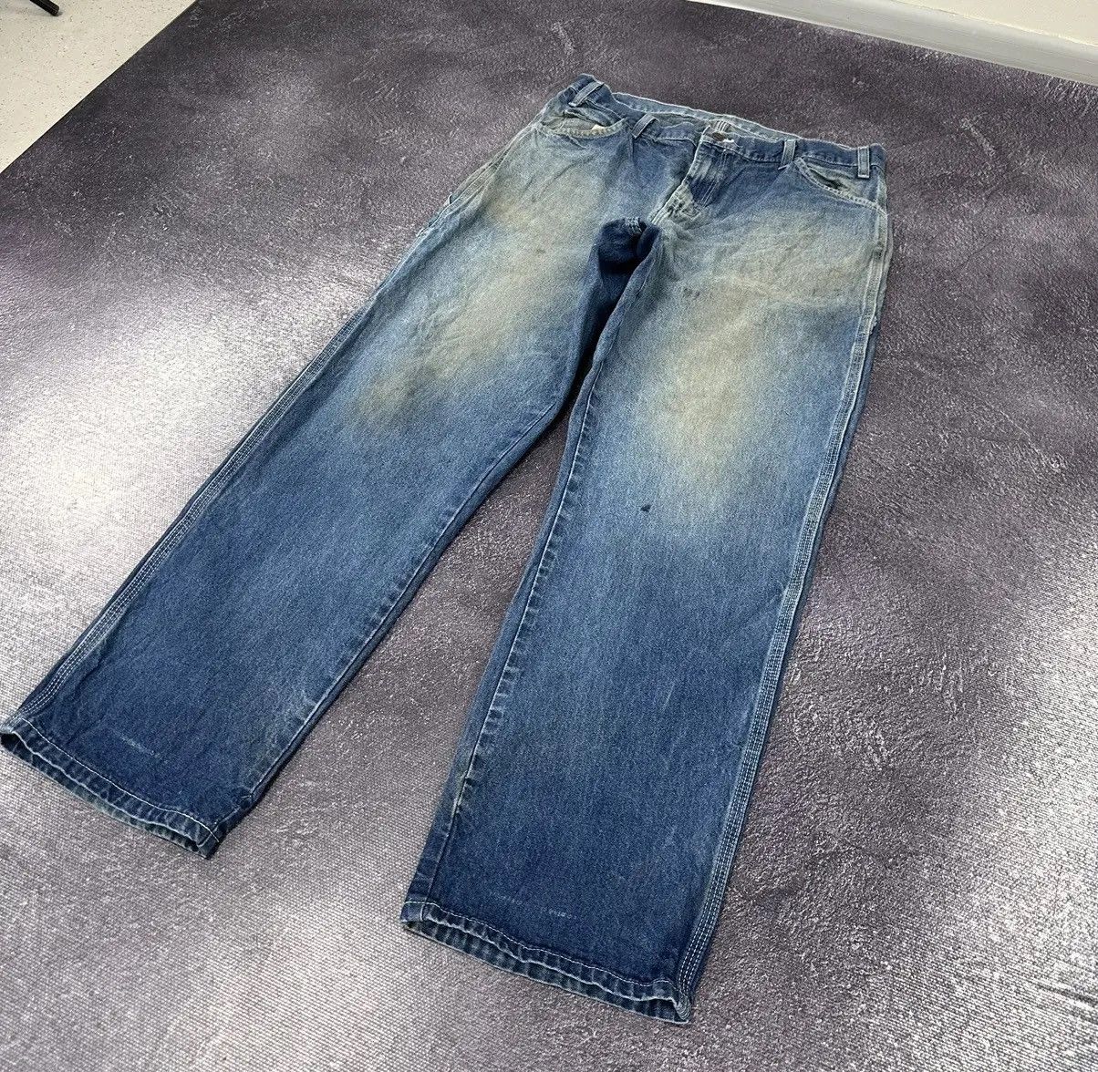 Dickies × Vintage Vintage 90s Dickies Faded Blue Denim Work Baggy Jeans Size US 34 / EU 50 - 9 Thumbnail